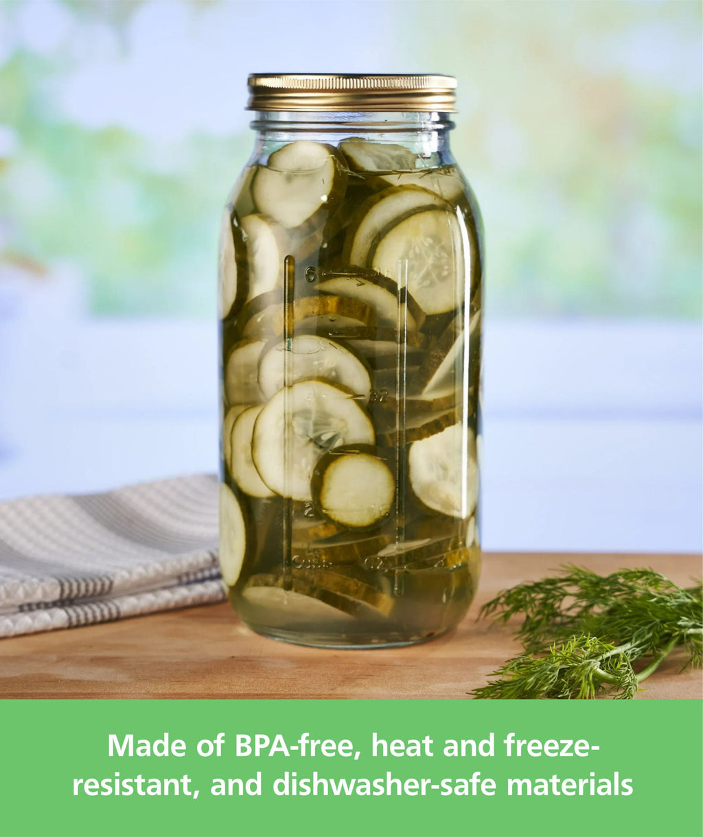 64 oz Mason Jars, Wide Mouth Half Gallon Canning Jars with Lids and Rings, 6-Pack Extra Large Glass Jars for Home Can... - Image 2