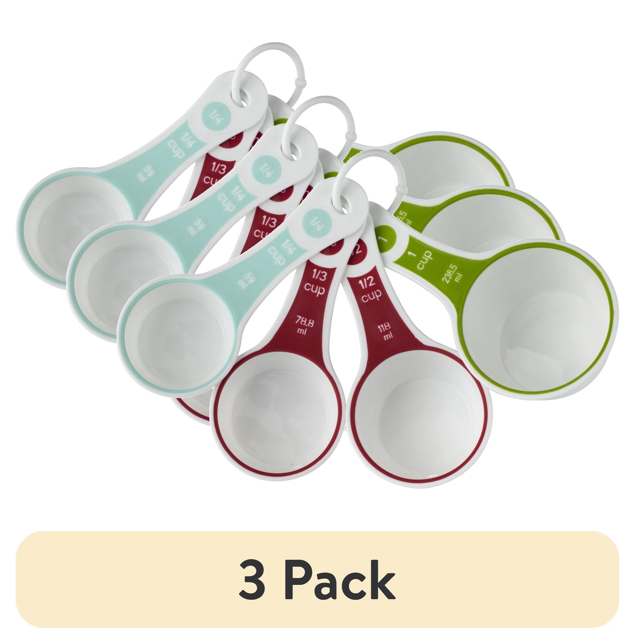 (3 pack) GoodCook PROfreshionals Multicolor 4-Piece Measuring Cup Set with Textured Grip Handles