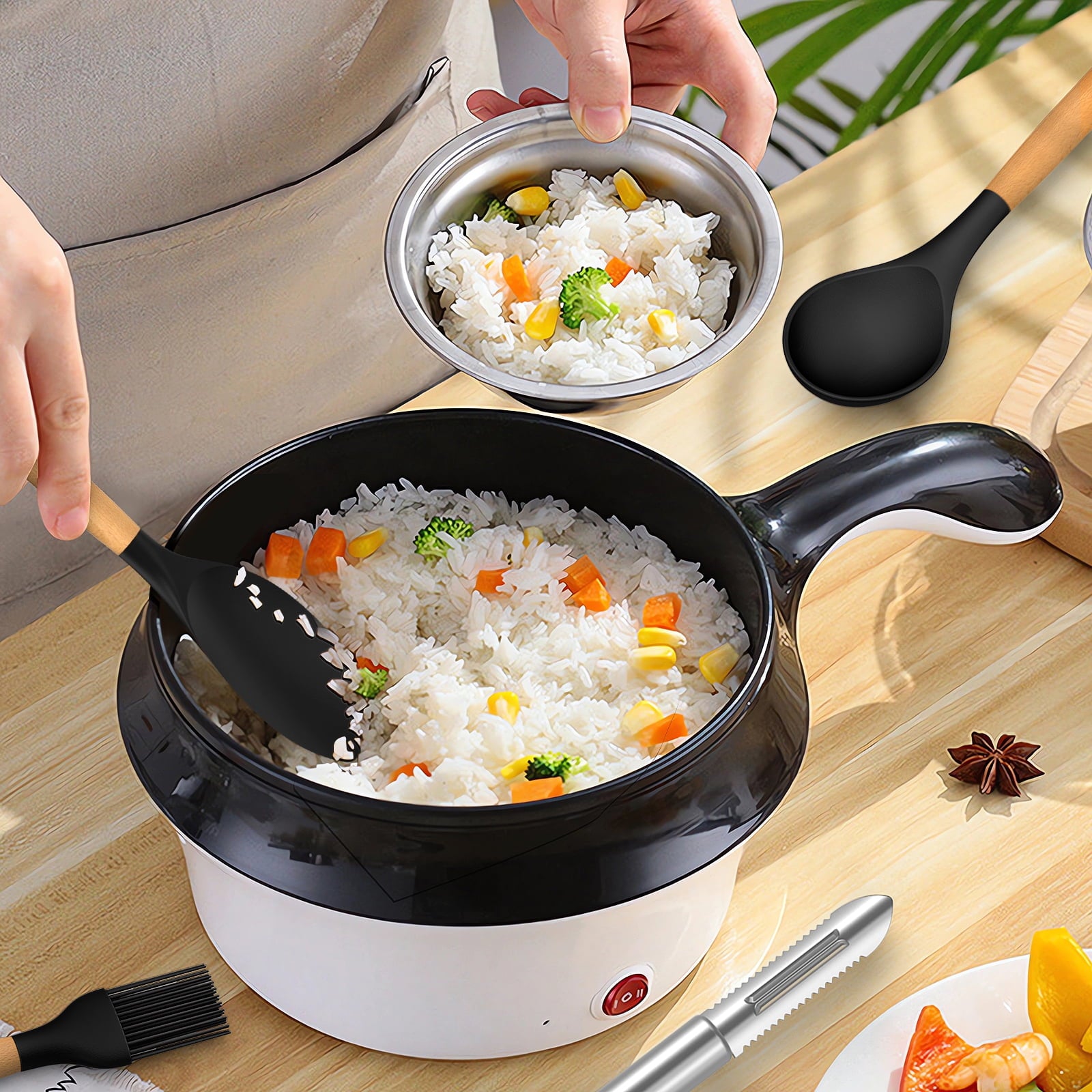 Silicone Cooking Utensils Set - Silicone Kitchen Utensils for Cooking Wooden Handles, Heat Resistant Kitchen Utensil ... - Image 3