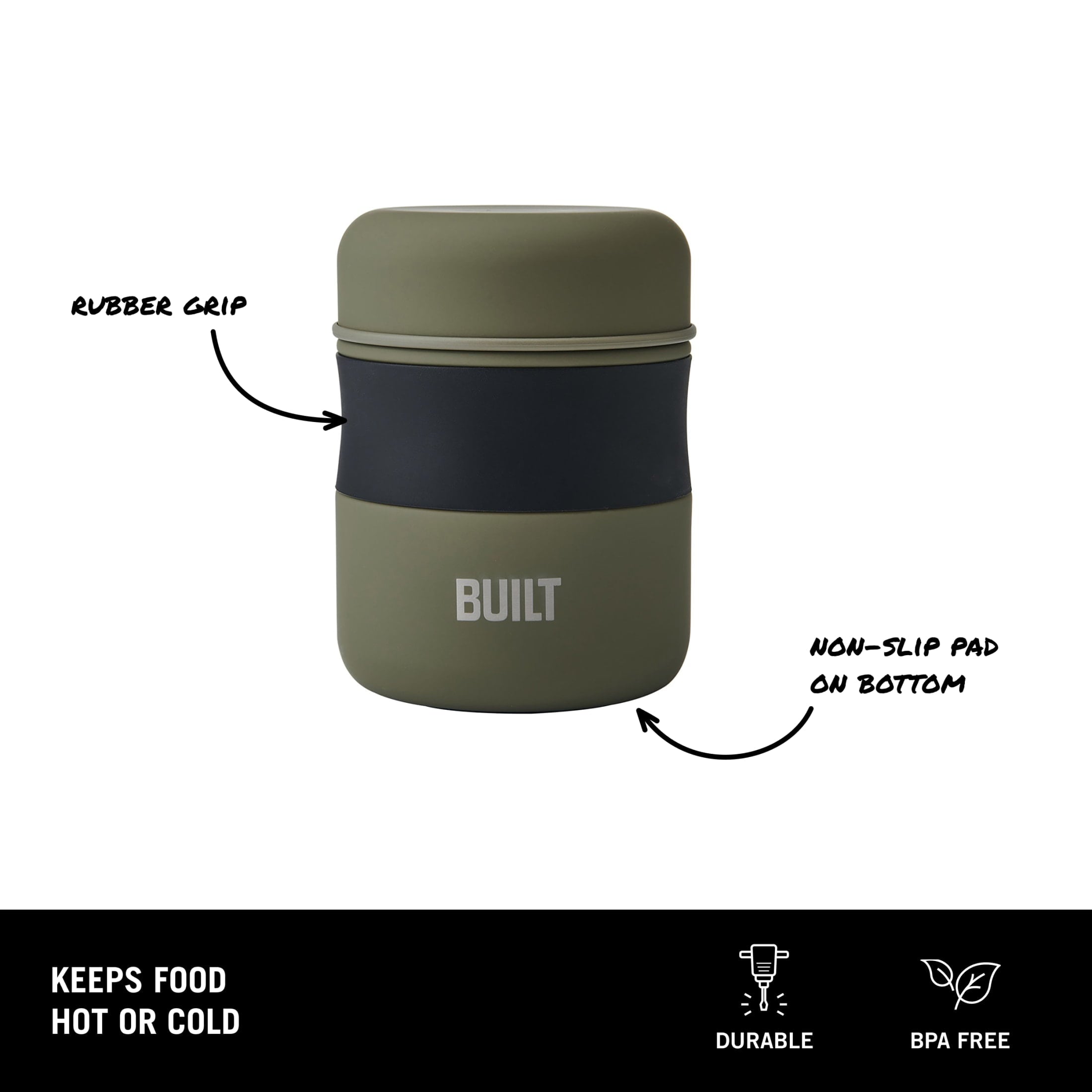 10 oz Double-Wall Vacuum Insulated Food Jar, Sage Green - Image 5