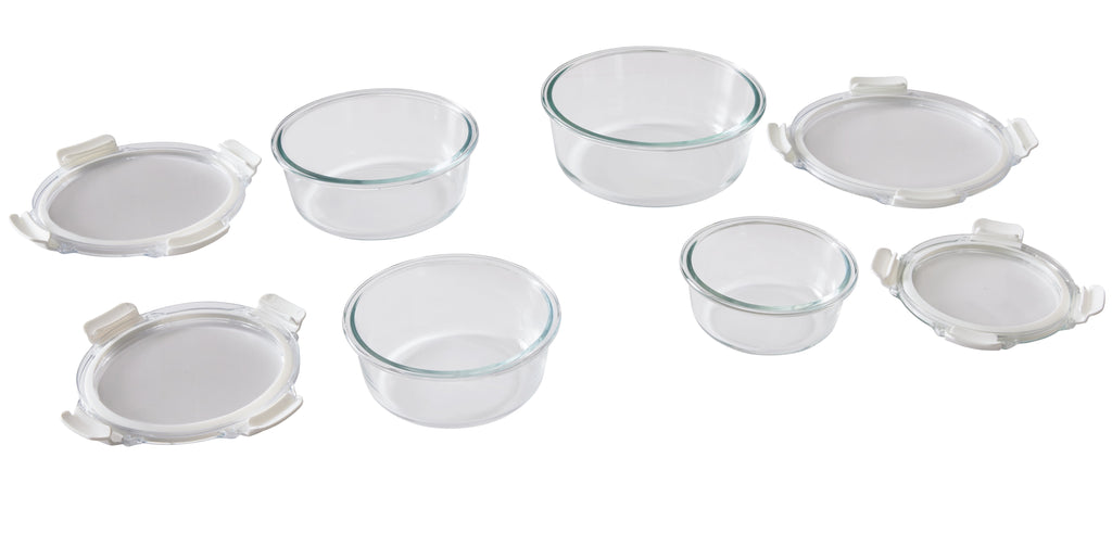 Better Homes & Gardens Round Glass Food Storage Container with Tritan Lid. Set of 4, 8 Pieces - Image 5