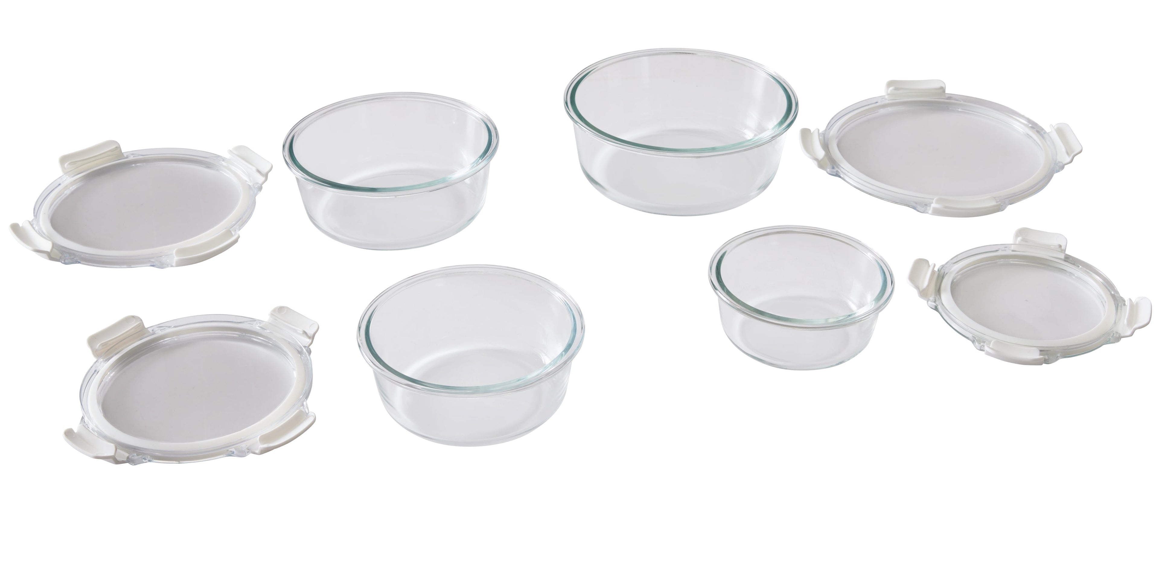 Better Homes & Gardens Round Glass Food Storage Container with Tritan Lid. Set of 4, 8 Pieces - Image 5
