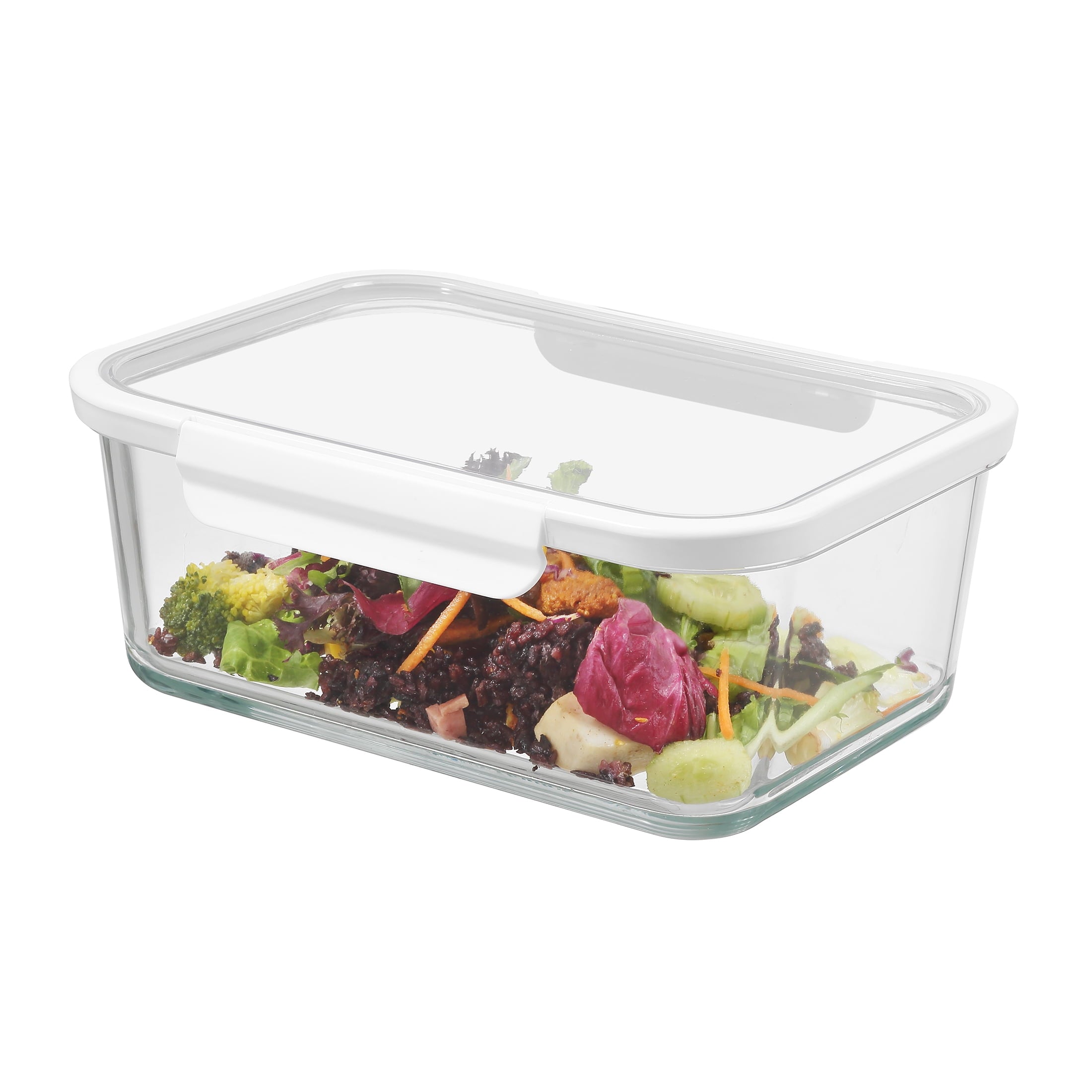 10Cup Rectangle Glass Food Storage Container with Tritan Lid. Set of 1, 2 Pieces, A Practical Choice for Dry Goods an... - Image 2