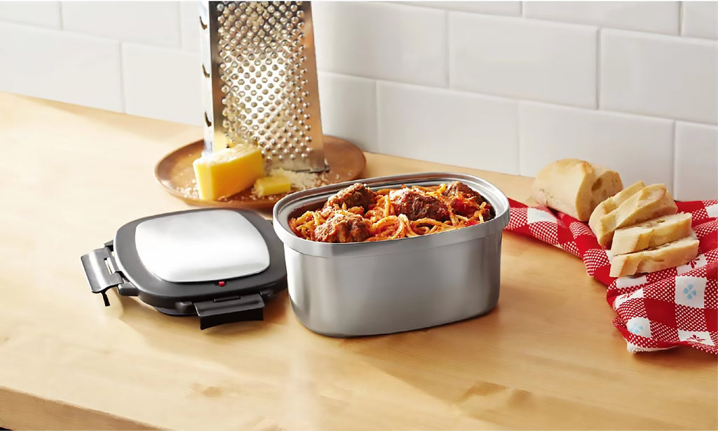 Mainstays Food Container, Reusable Insulated Stainless Steel, Rectangular, 33 oz, Ideal Use for Workday Meals and Travel to Keep Meals Hot o - Image 2