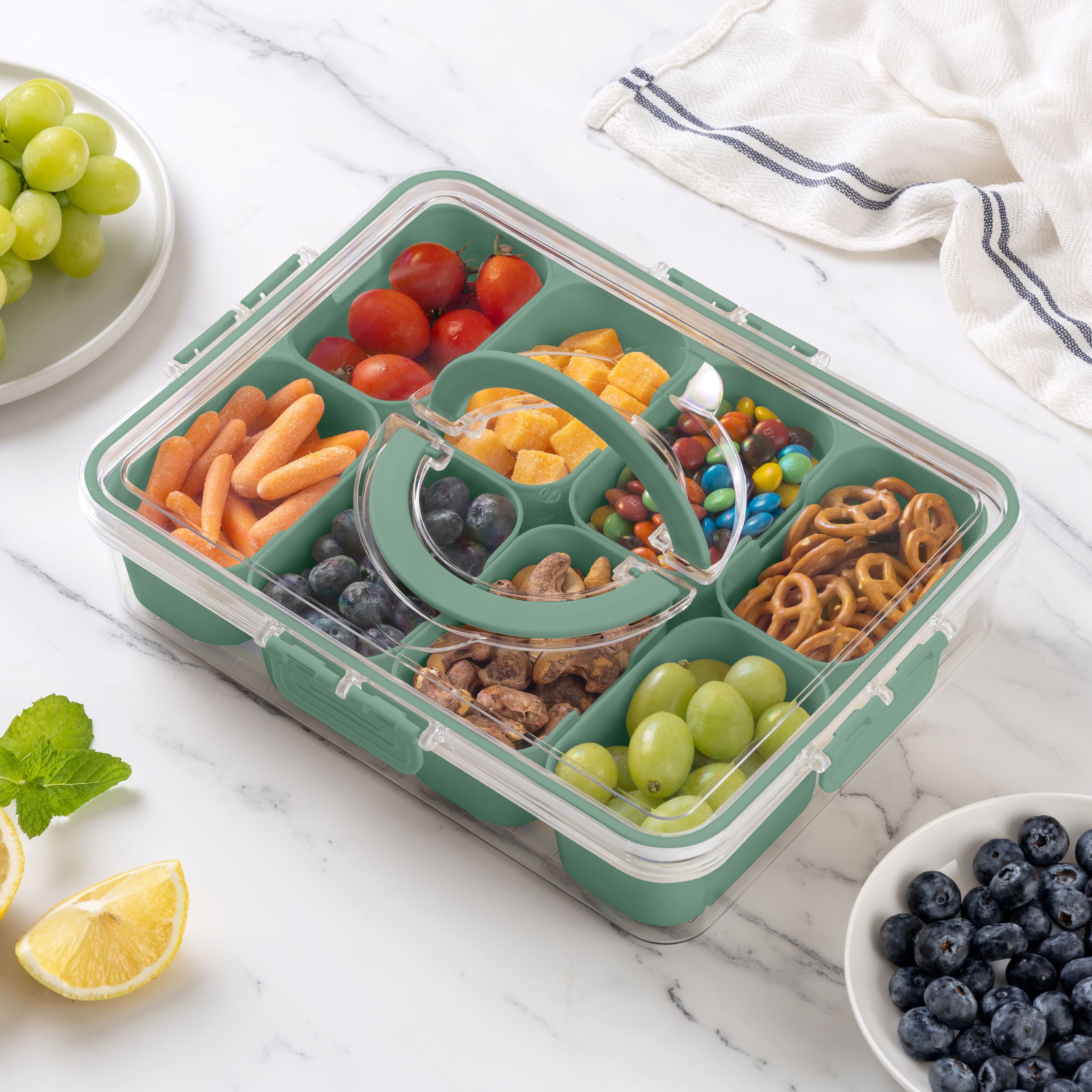 Snackle box for Kids Lunch Box and Snack Container, Sage - Image 5