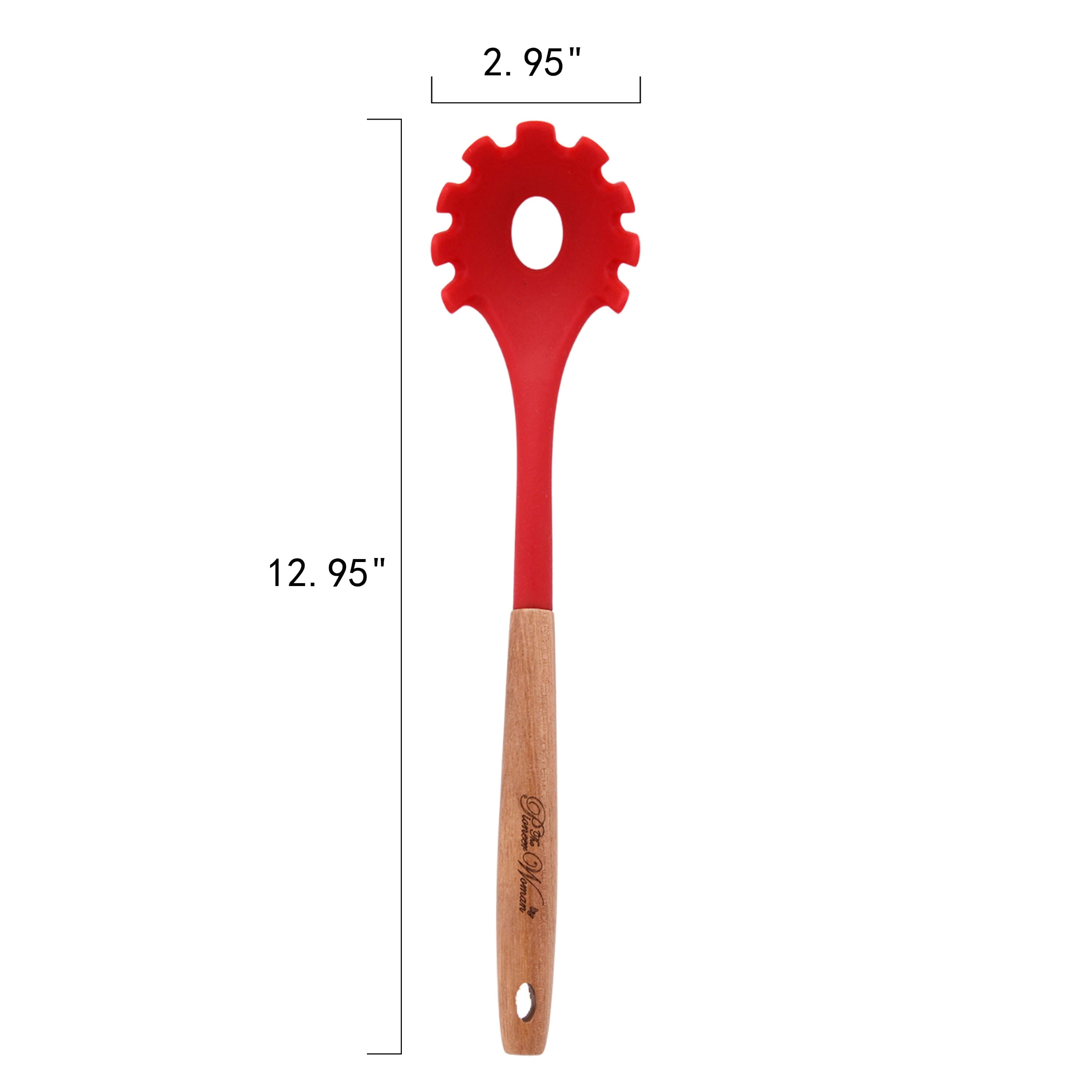 The Pioneer Woman 10-Piece Silicone and Wood Handle Kitchen Cooking Utensils Set, Red - Image 4