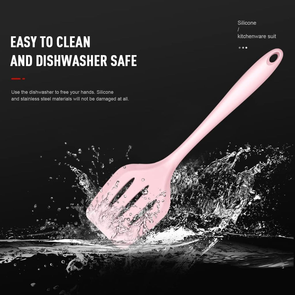 Cooking Utensils Set - 446?F Heat Resistant Kitchen Utensils, Spatula,Turner Tongs,Spoon,Whisk,Kitchen Utensil Gadgets Tools Set for Nonstic - Image 6