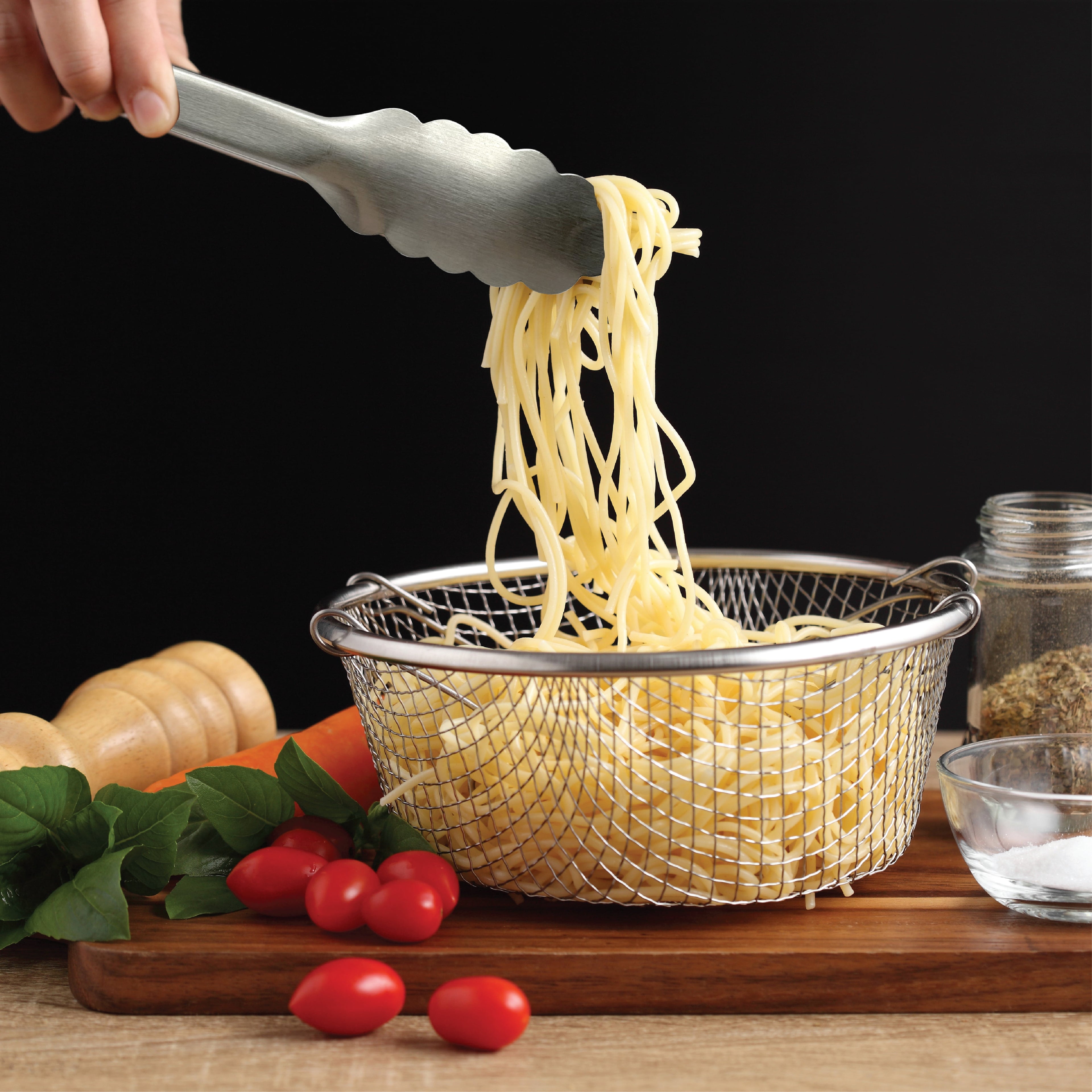 4-Piece Nylon & Acadia Kitchen Essentials ing Utensils Set, Black - Image 2