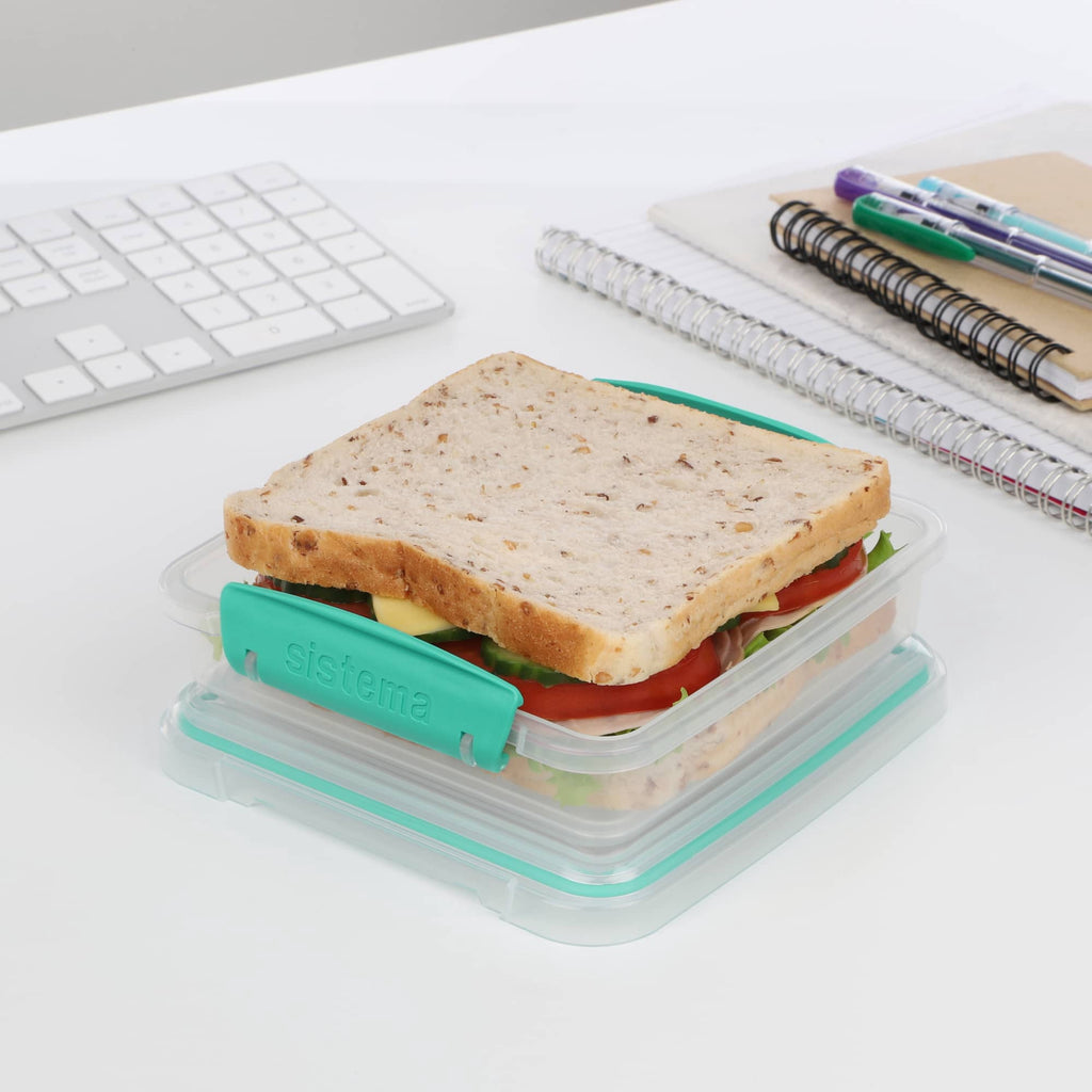 Lunch Plus wh Sandwich Plastic Food Storage Containers, Set of 2 - Image 5