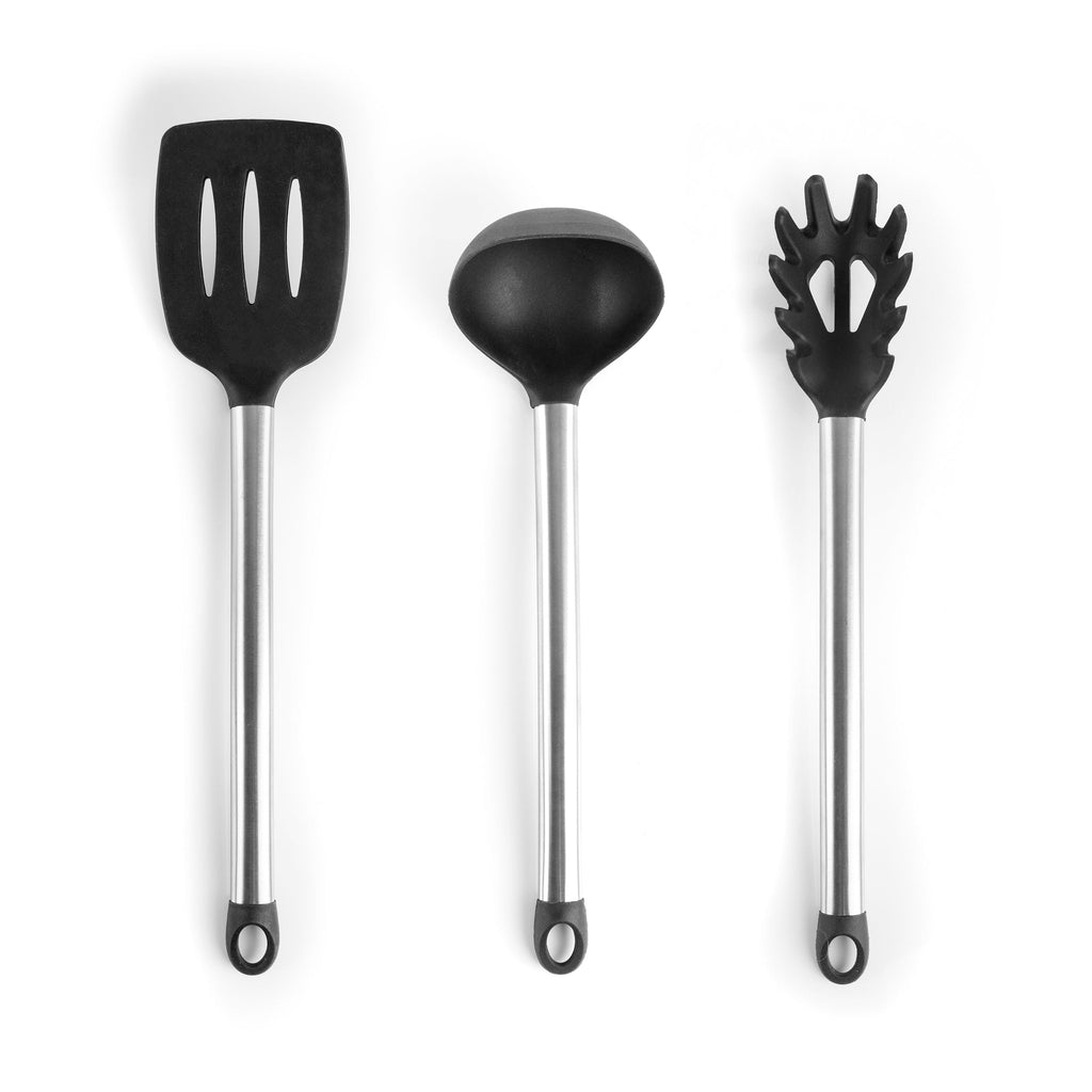 MegaChef Gray 14 Piece Silicone and Stainless Steel Cooking Utensils - Image 3