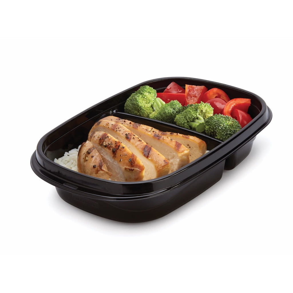 Rubbermaid TakeAlongs, 3.7 Cups, Meal Prep Food Storage Container with Built-In Divider (Includes 10 Containers + 10 Lids) - Image 4