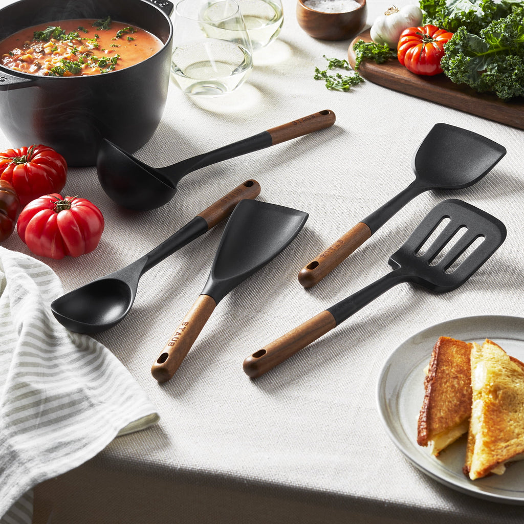 Staub Silicone with Wood Handle 5-pc Cooking Utensil Set - Image 3
