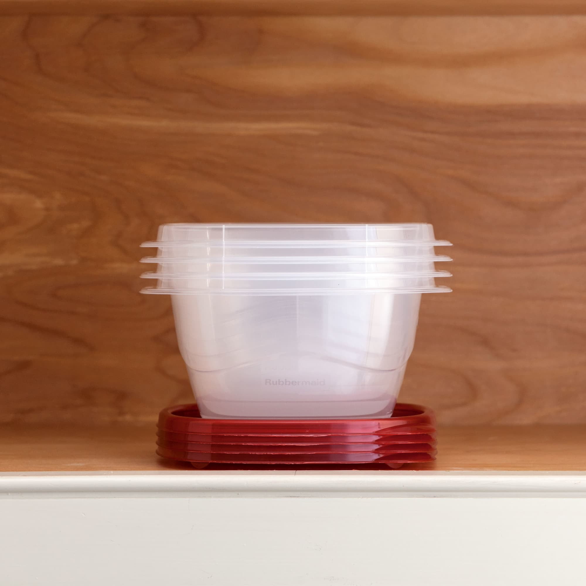 (4 pack) TakeAlongs 5.2-Cup Deep Square Food Storage Containers, Ruby Red, 4 pack - Image 6