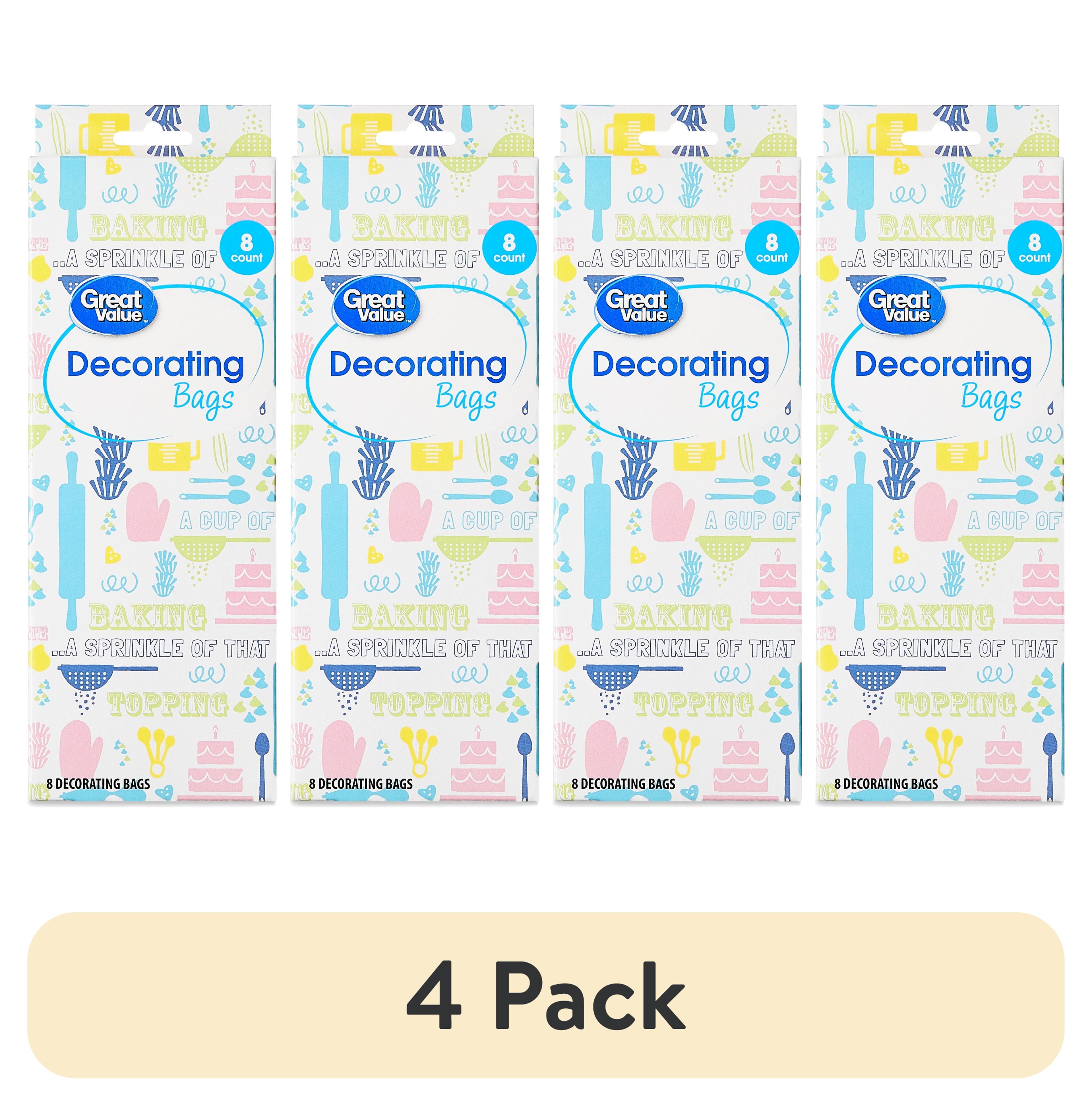 (4 pack) Disposable Decorating Bags, 8 Count