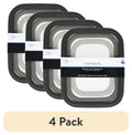(4 pack) Durable 6 Piece Plastic Food Storage Container Set, Mulit Size Pack, Well Suited to Refrigerator Organizatio...