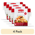 (4 pack) TakeAlongs 5.2-Cup Deep Square Food Storage Containers, Ruby Red, 4 pack
