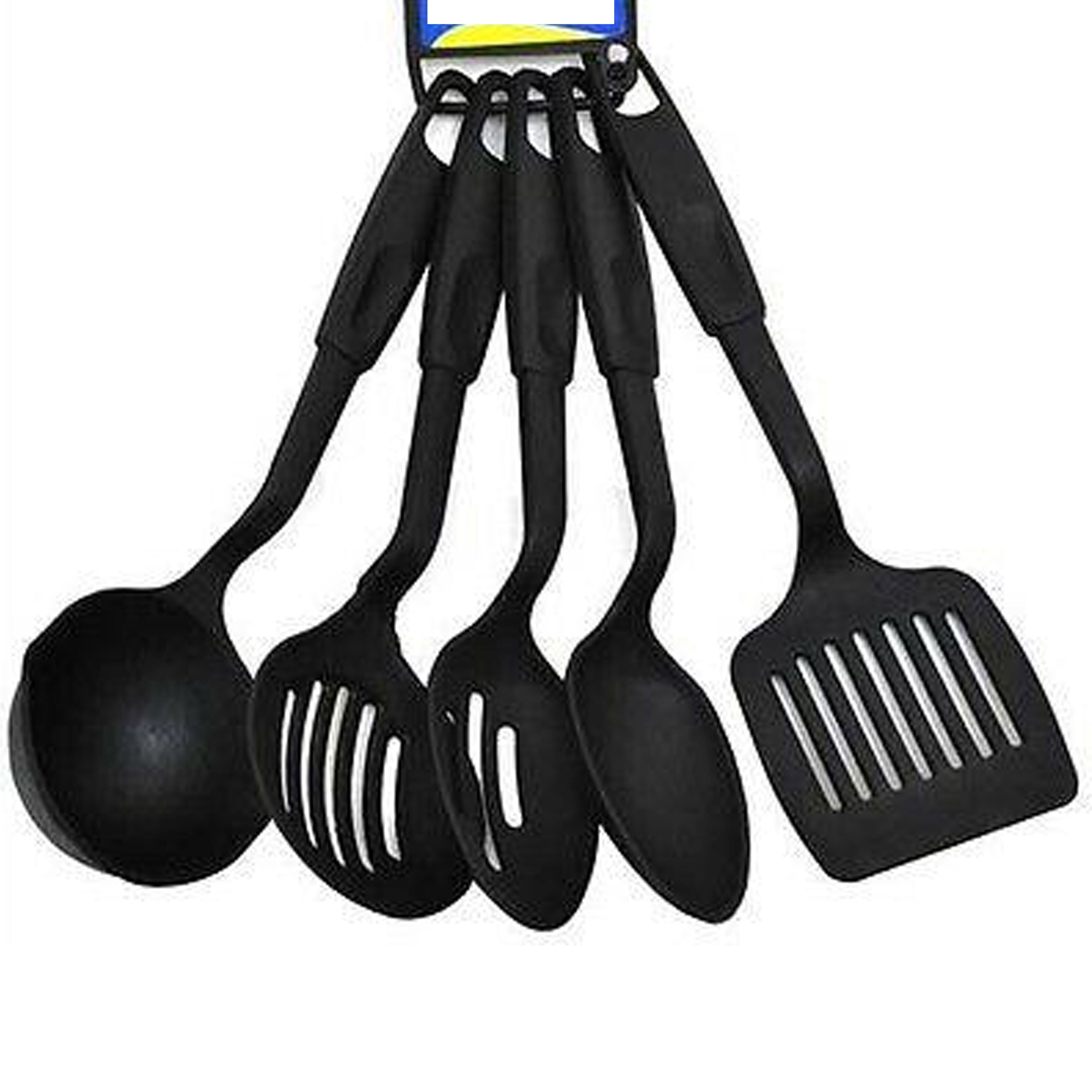 5pc Quality Plastic Kitchen Tool Cooking Utensil Set Slotted Spatula Spoon Ladle - Image 3