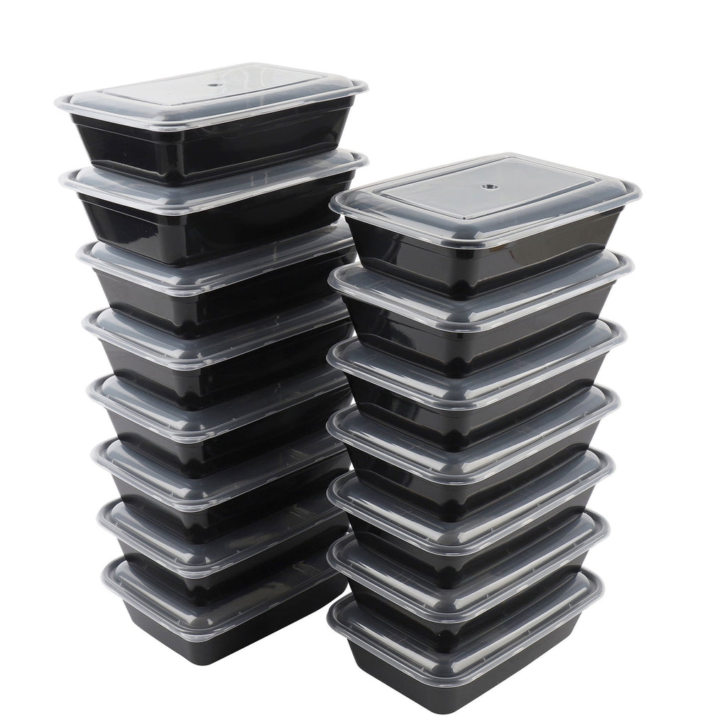 Mainstays 15-Pack Meal Prep Containers with Lids, BPA-Free, Leak-Resistant, Microwave and Dishwasher Safe, Stackable, Reusable Food Storage - Image 2