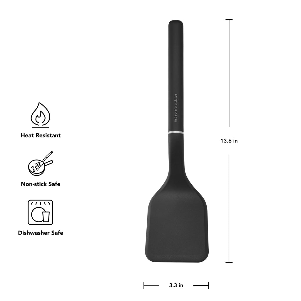KitchenAid 3-Piece Cooking Utensils Set with Ergonomic Handles, Black - Image 6