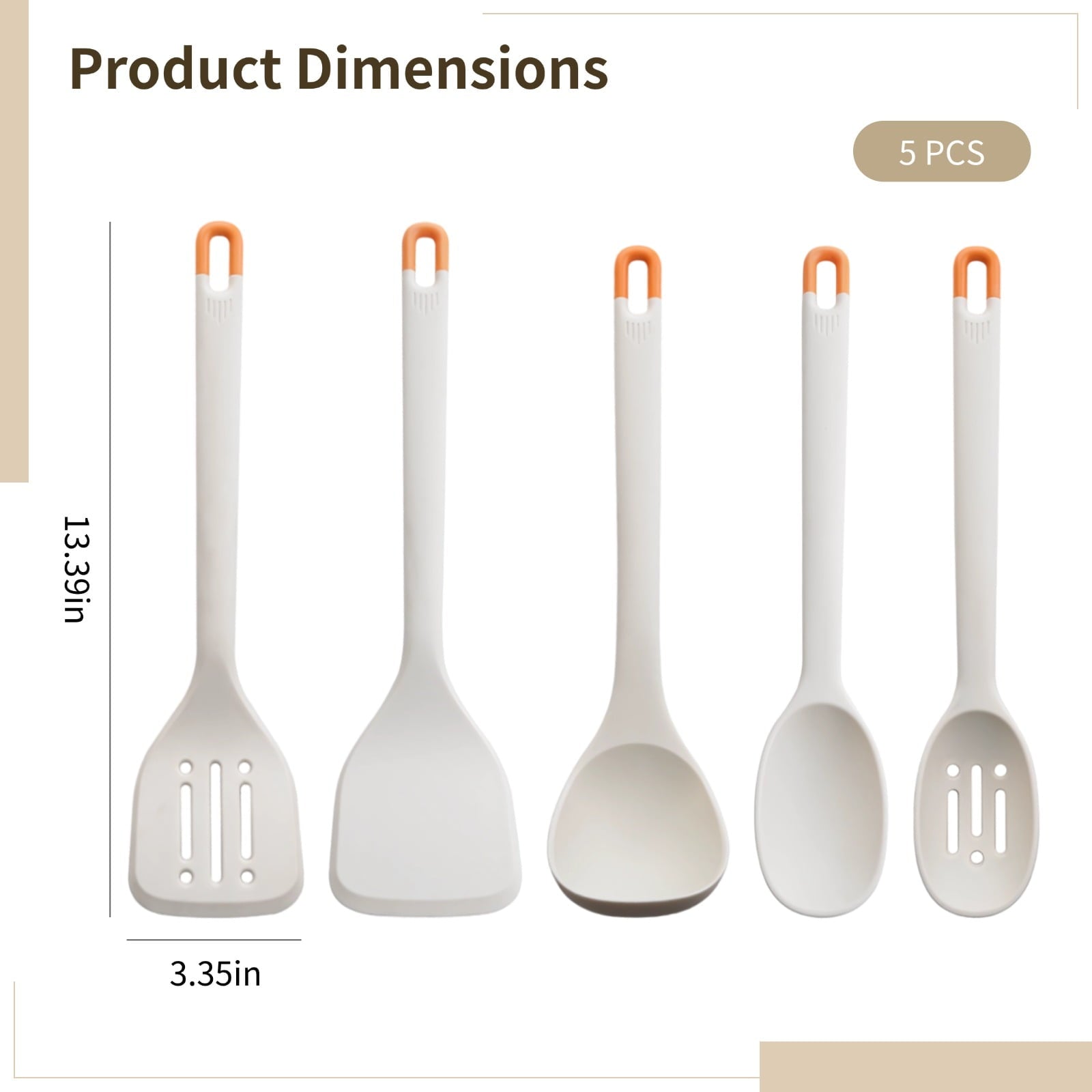 5 Pcs Silicone Cooking Utensils Set,High Heat Resistant Kitchen Utensil Set,Non-Stick Cookware Safe,BPA-Free,Ergonomic Grip Design for Every - Image 4