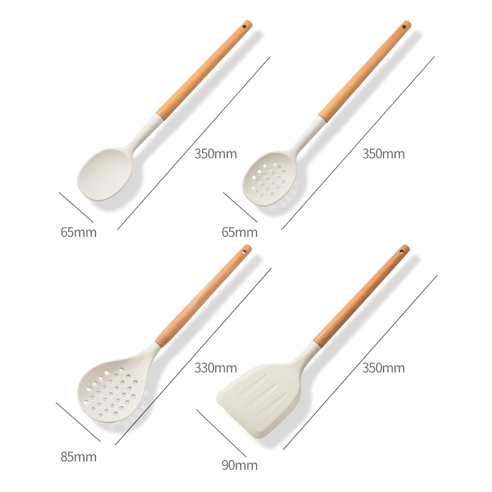 Conditiclusy Heat-resistant Soup Spoon Hanging Hole Silicone Anti-stick Spatula Food Clip Egg-beater Cooking Utensils for Kitchen - Image 5