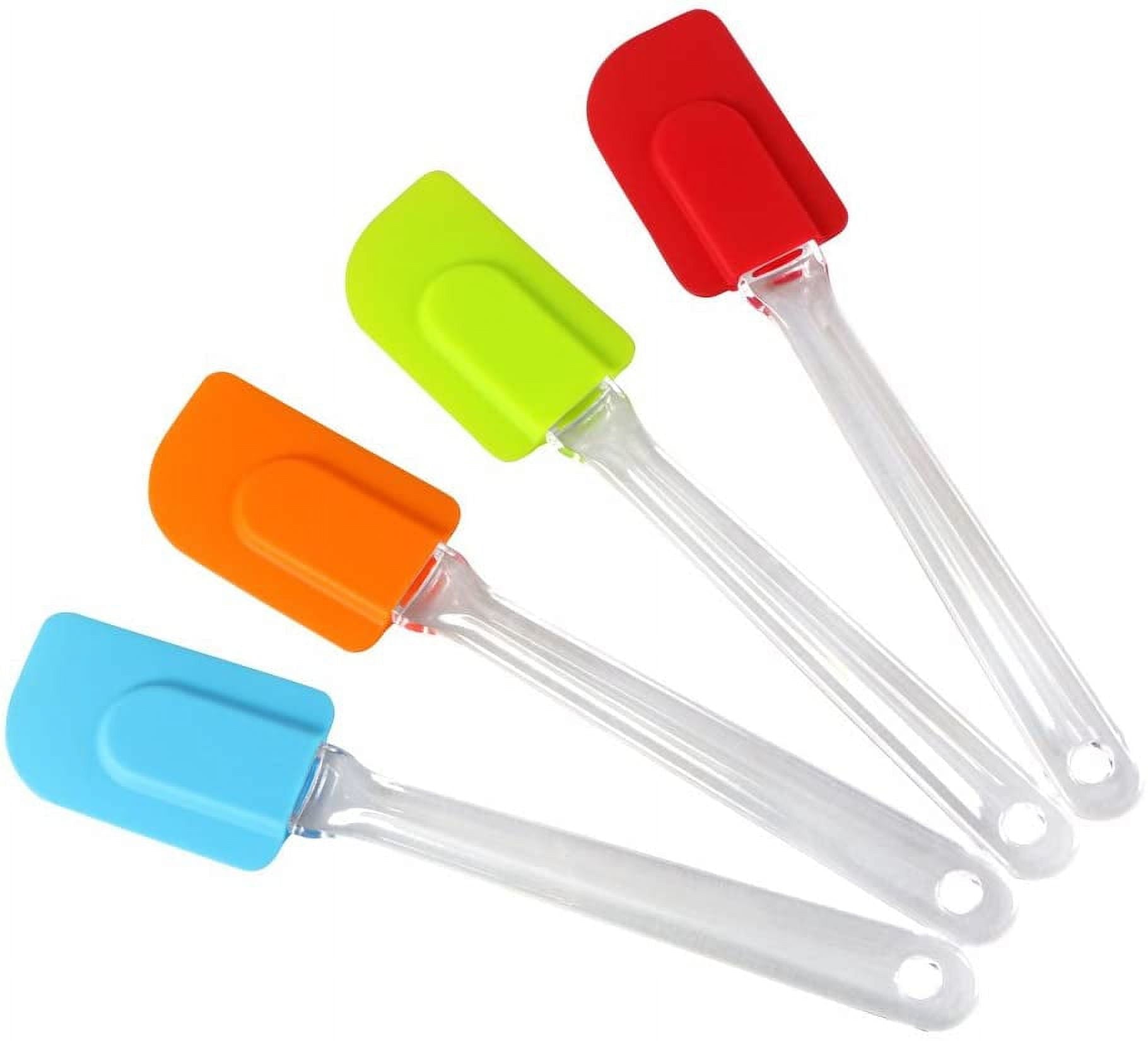 Set of 4 Silicone Spatulas Silicone Heat Resistant Rubber Spatula Set For Non Stick Cookware Cooking Baking Mixing Ki... - Image 2