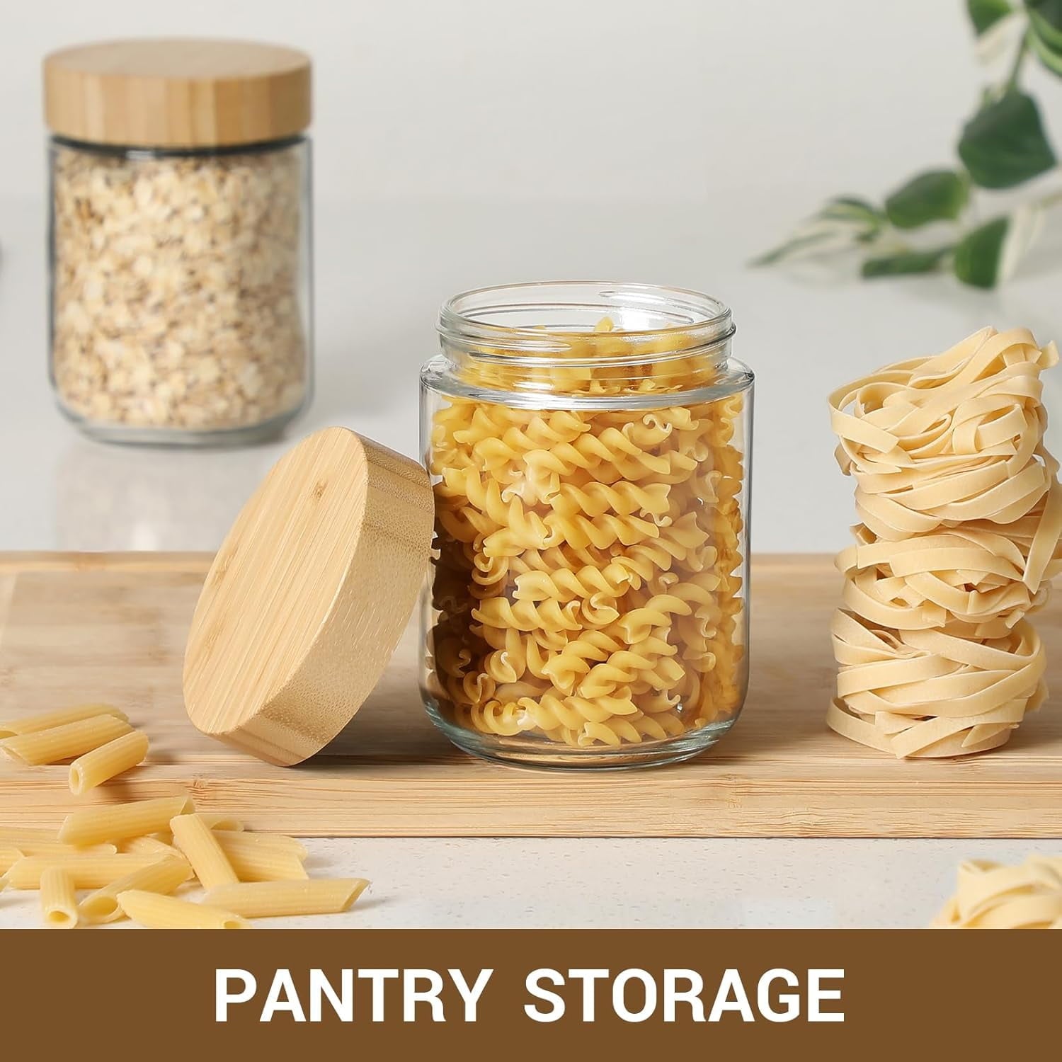4-Pack 16oz Glass Jars with Airtight Lids, Overnight Oats Containers, Food Storage Containers for Snacks Yogurt Spice... - Image 3