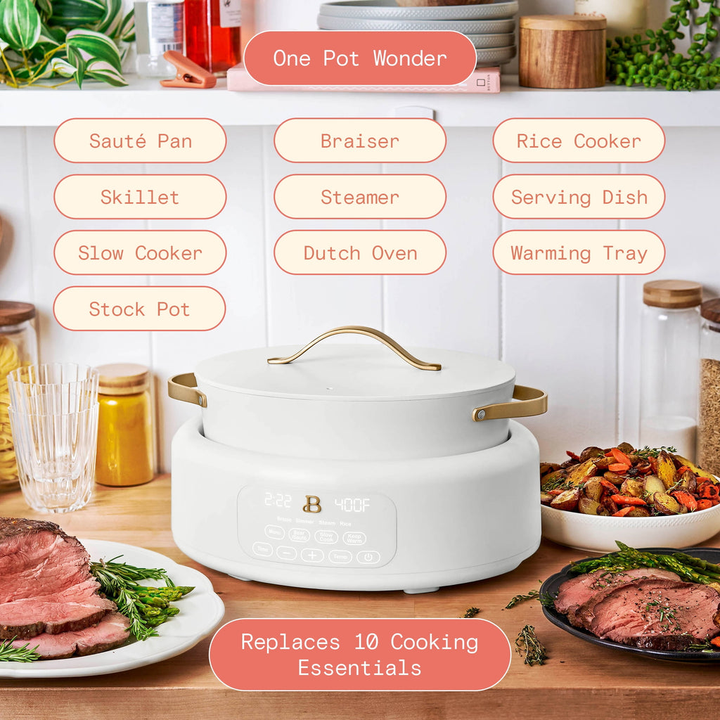 10 in 1, 6 Qt Electric Multi-Cooker, White Icing - Image 3