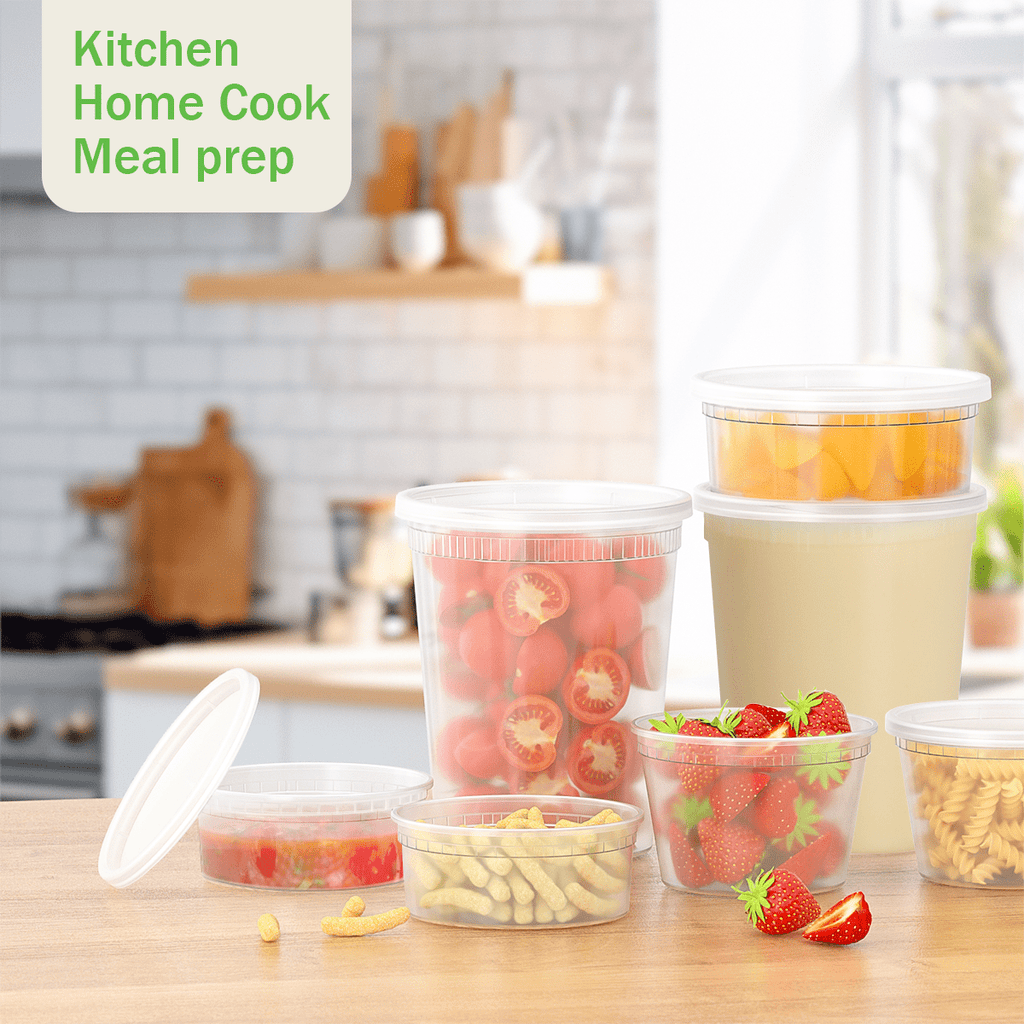 with Lids 48 Sets, Food Storage with Lids, Soup for Restaurant, Stackable Plastic , Meal Prep , Leakproof, Freezer/Di... - Image 6