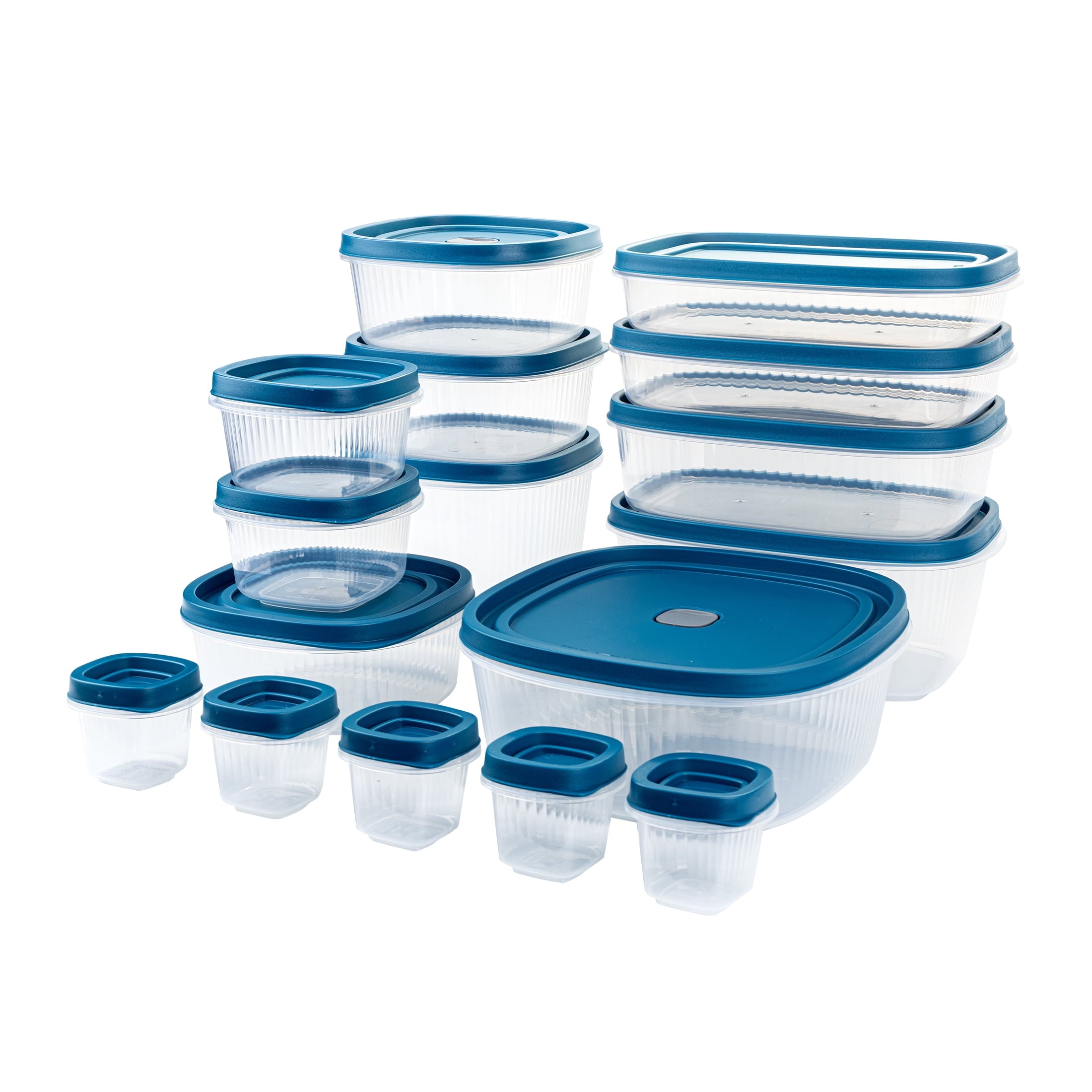 Reusable Food Storage Containers Set, Multi-Size, Plastic, 34 Pieces, 17 Containers and 17 Lids, Ideal for Snacks & M... - Image 3