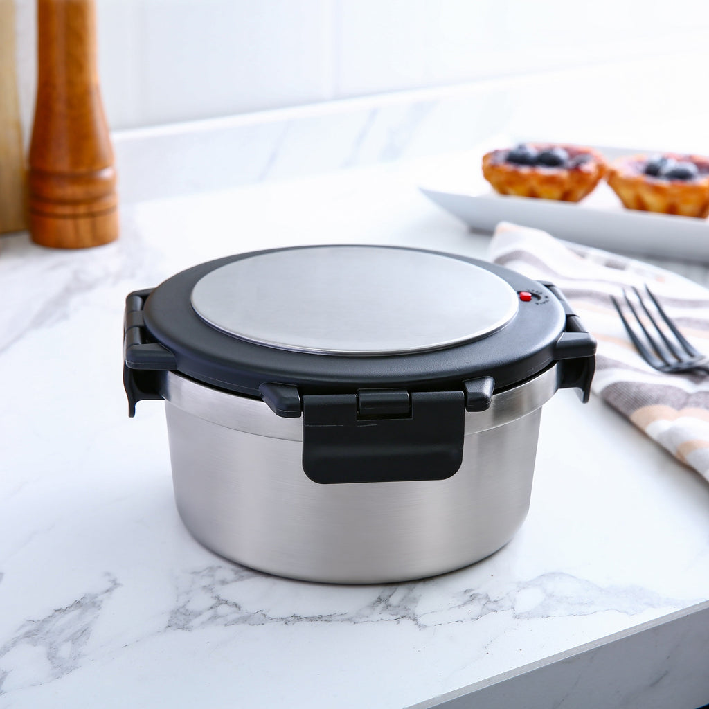 Insulated Storage Container, Stainless Steel, Round, 28oz, Ideal Use for Workday Meals and Travel to Keep Meals Hot o... - Image 2