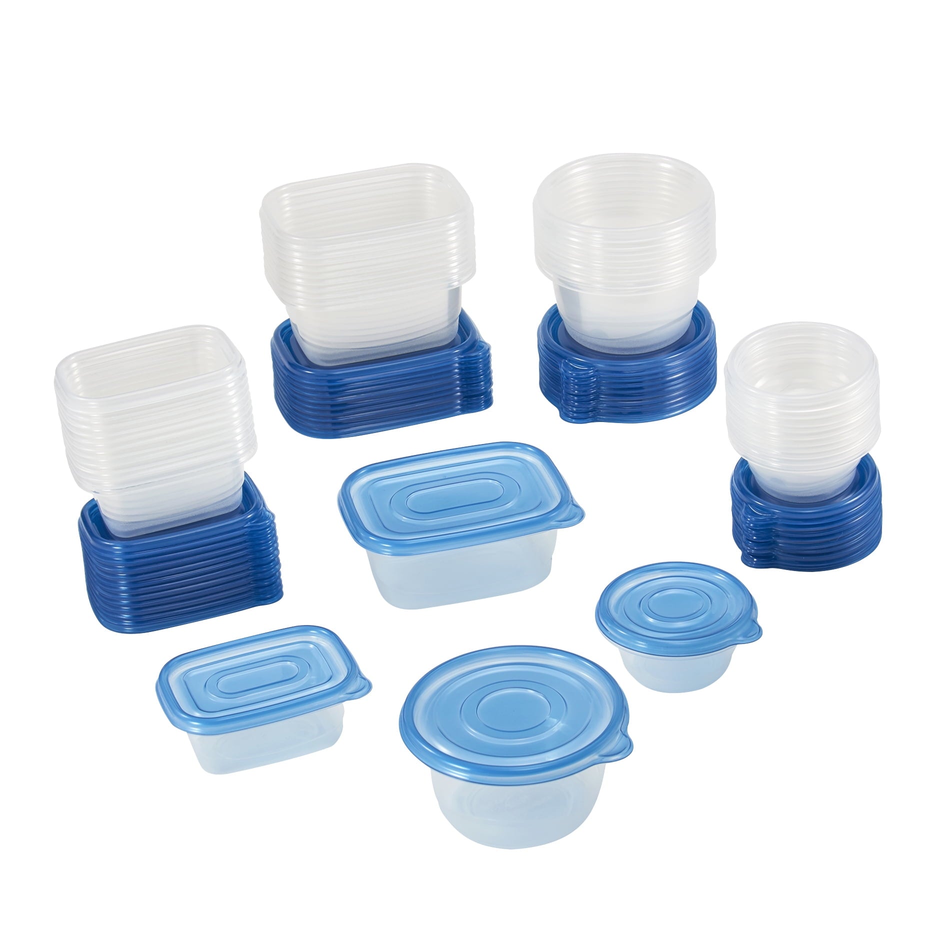 Mainstays Semi Durable 92pc Plastic Food Storage Container set, Ideal Use for Refrigeration Storage and Organization, Meal Prep, and Batch C - Image 2