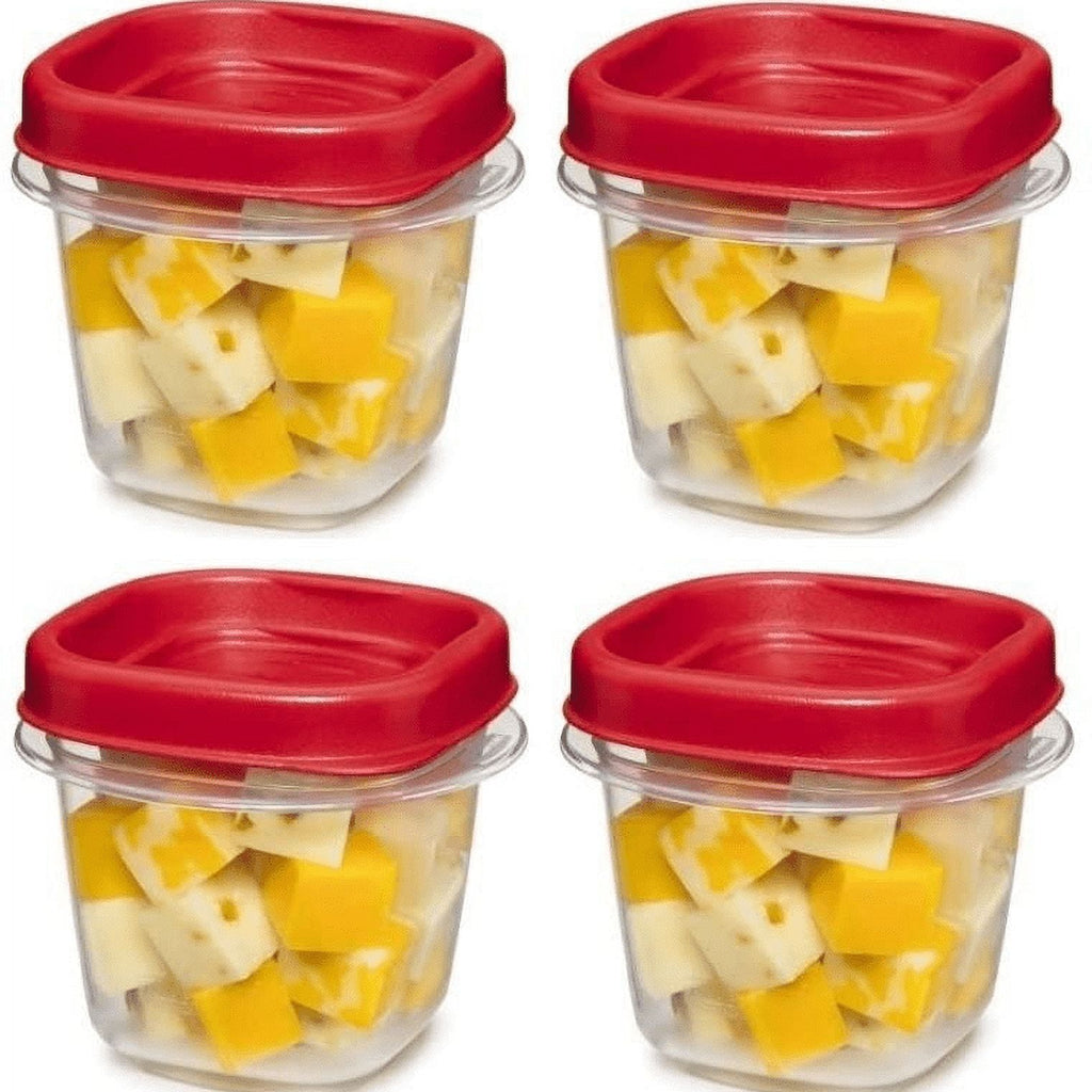 (2 pack) Easy Find Lid, 0.5 Cup, Set of 4, Plastic Food Storage Containers - Image 2