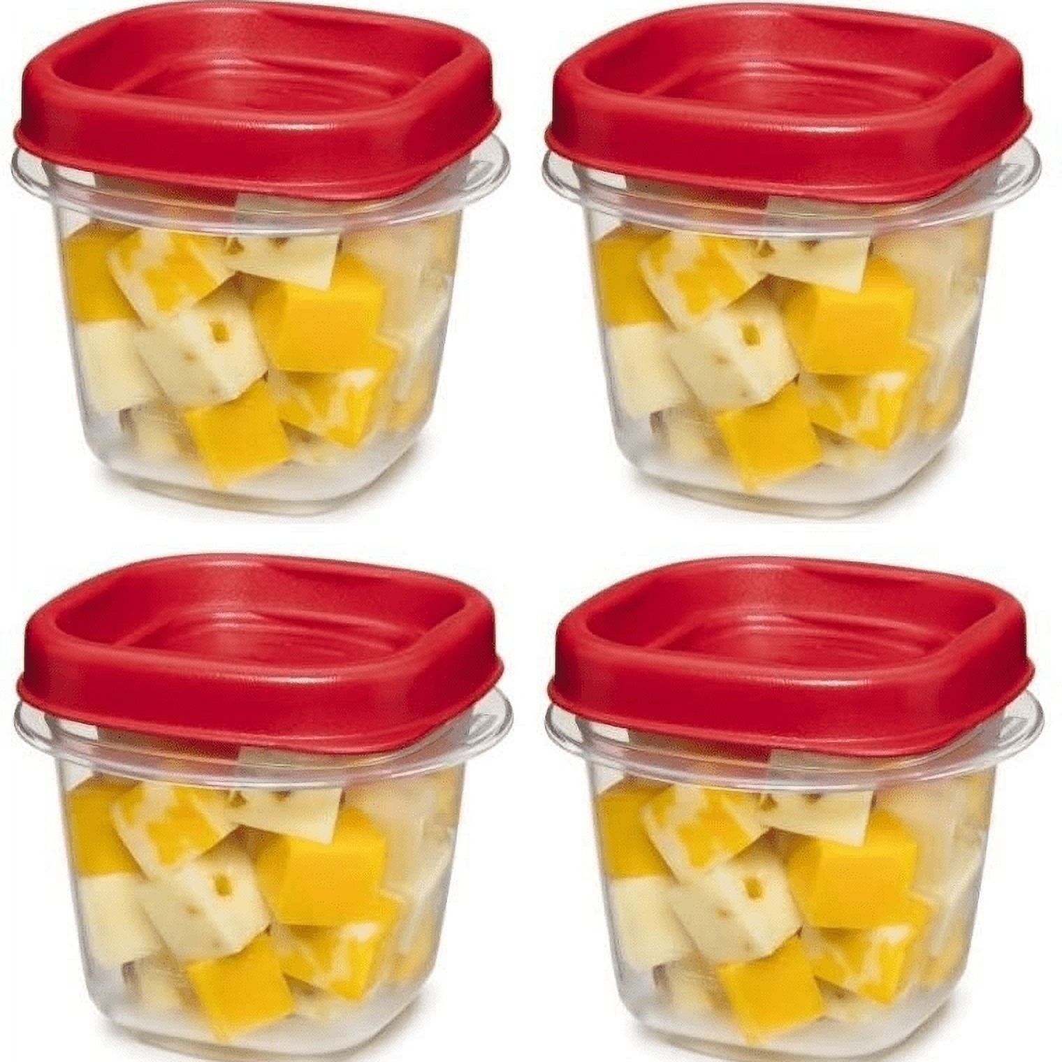 (2 pack) Easy Find Lid, 0.5 Cup, Set of 4, Plastic Food Storage Containers - Image 2