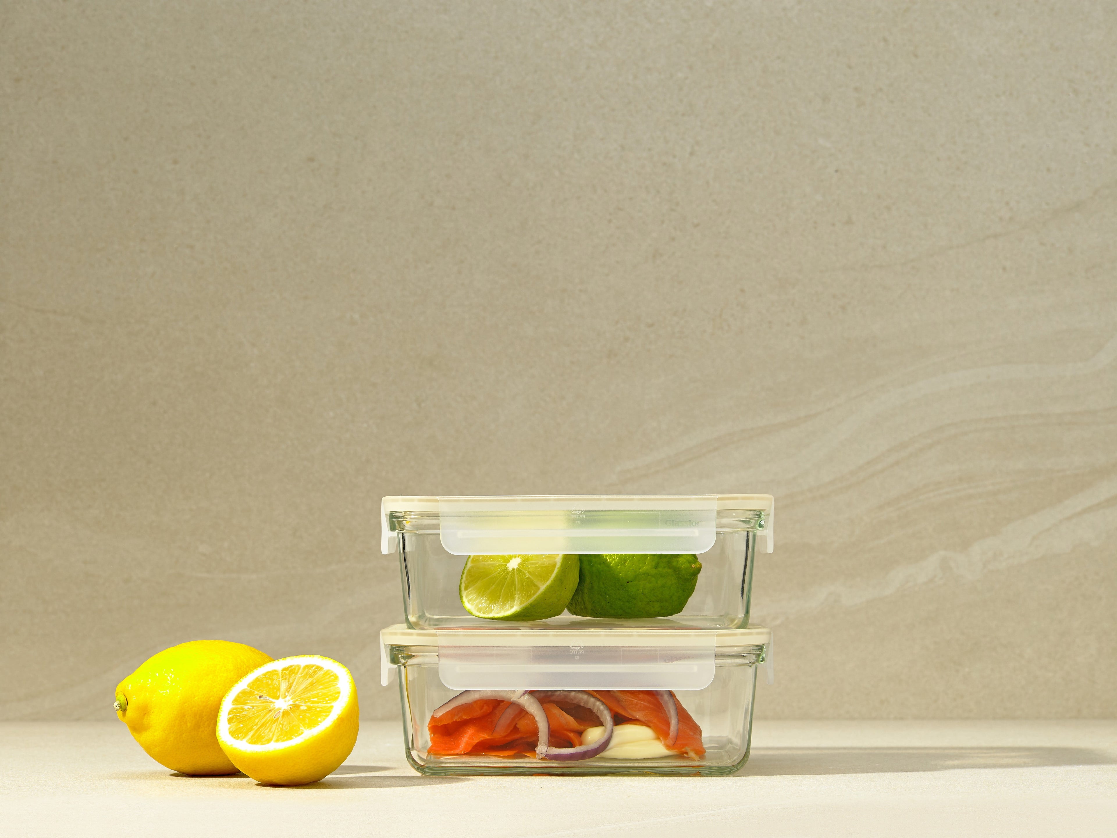 3 Cup Rectangle Glass Food Storage Containers with Lids, Set of 2, Clear - Image 3