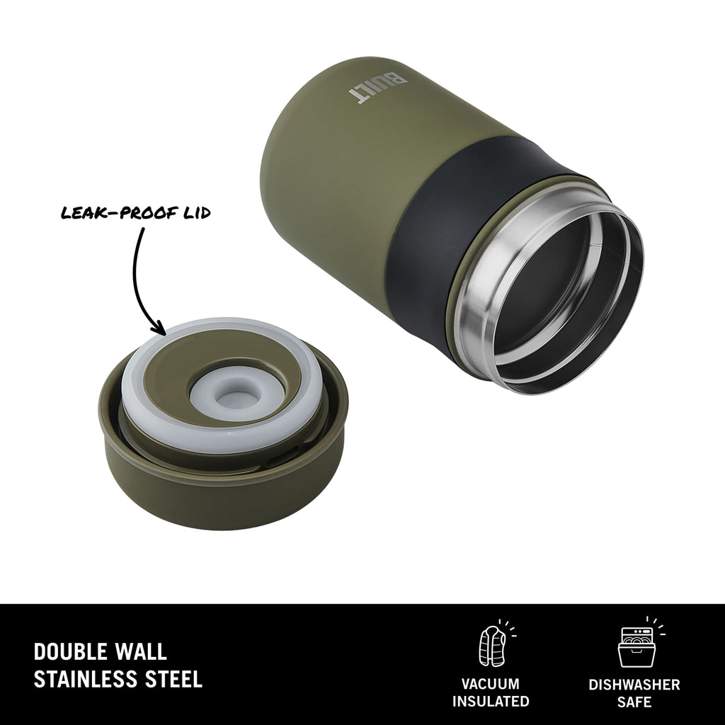 16 oz Double-Wall Vacuum Insulated Food Jar, Sage Green - Image 4