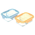 Ello Color Lock 3.4Cup 4PC, 2 Pack Glass Meal Prep Sets Leak-Proof Glass Food Storage Containers with Airtight BPA-Free Plastic Lids, Dishwa - Image 5