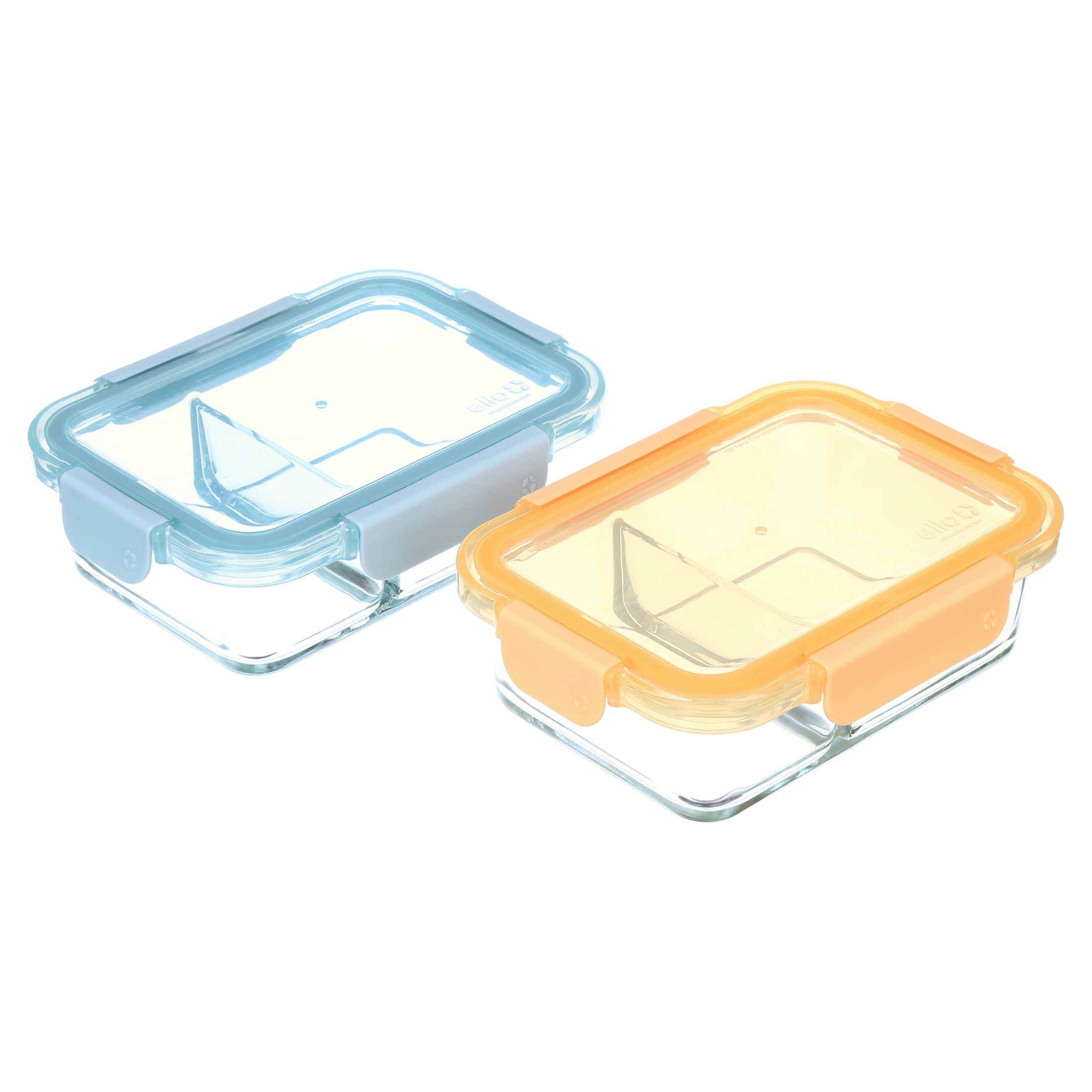 Ello Color Lock 3.4Cup 4PC, 2 Pack Glass Meal Prep Sets Leak-Proof Glass Food Storage Containers with Airtight BPA-Free Plastic Lids, Dishwa - Image 5