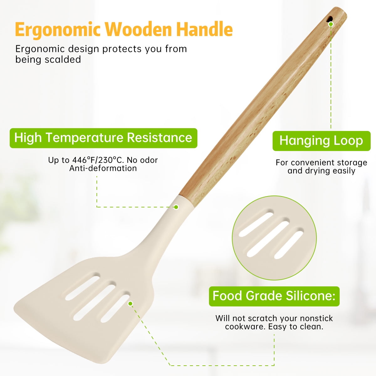 29 Pcs Silicone Kitchen Utensil Set, Cooking Utensils Set with Wooden Handle, Food Grade Silicone Spatula Set, BPA-Fr... - Image 3