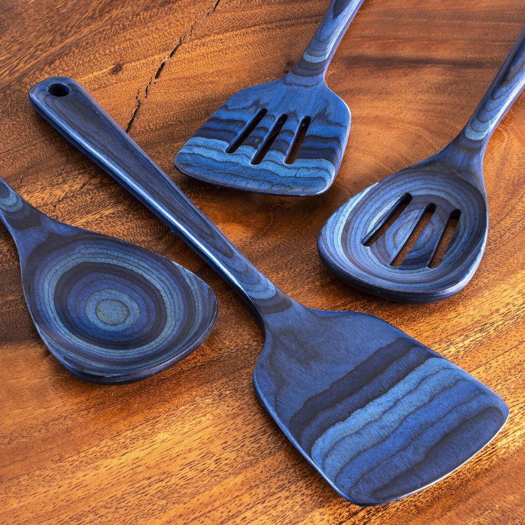 Baltique Malta Collection 4 Piece Wooden Cooking Utensil Set, Safe for Nonstick - Image 4