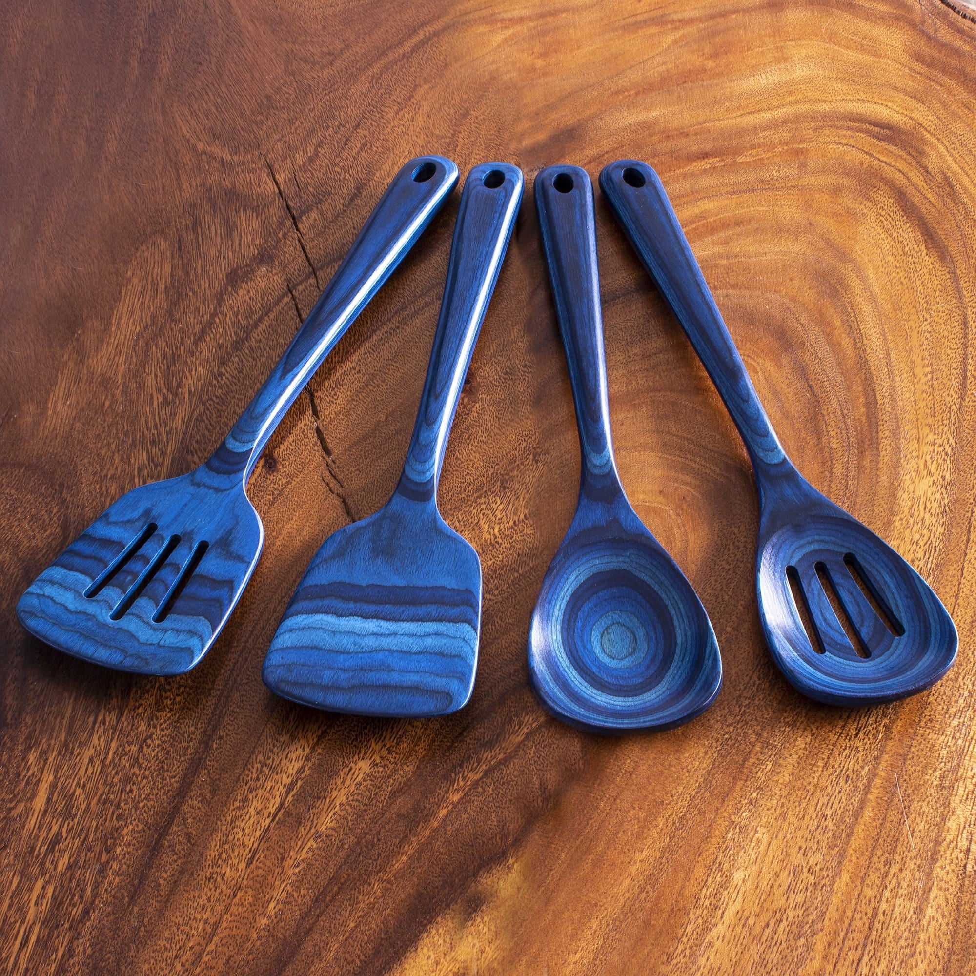 Baltique Malta Collection 4 Piece Wooden Cooking Utensil Set, Safe for Nonstick - Image 3
