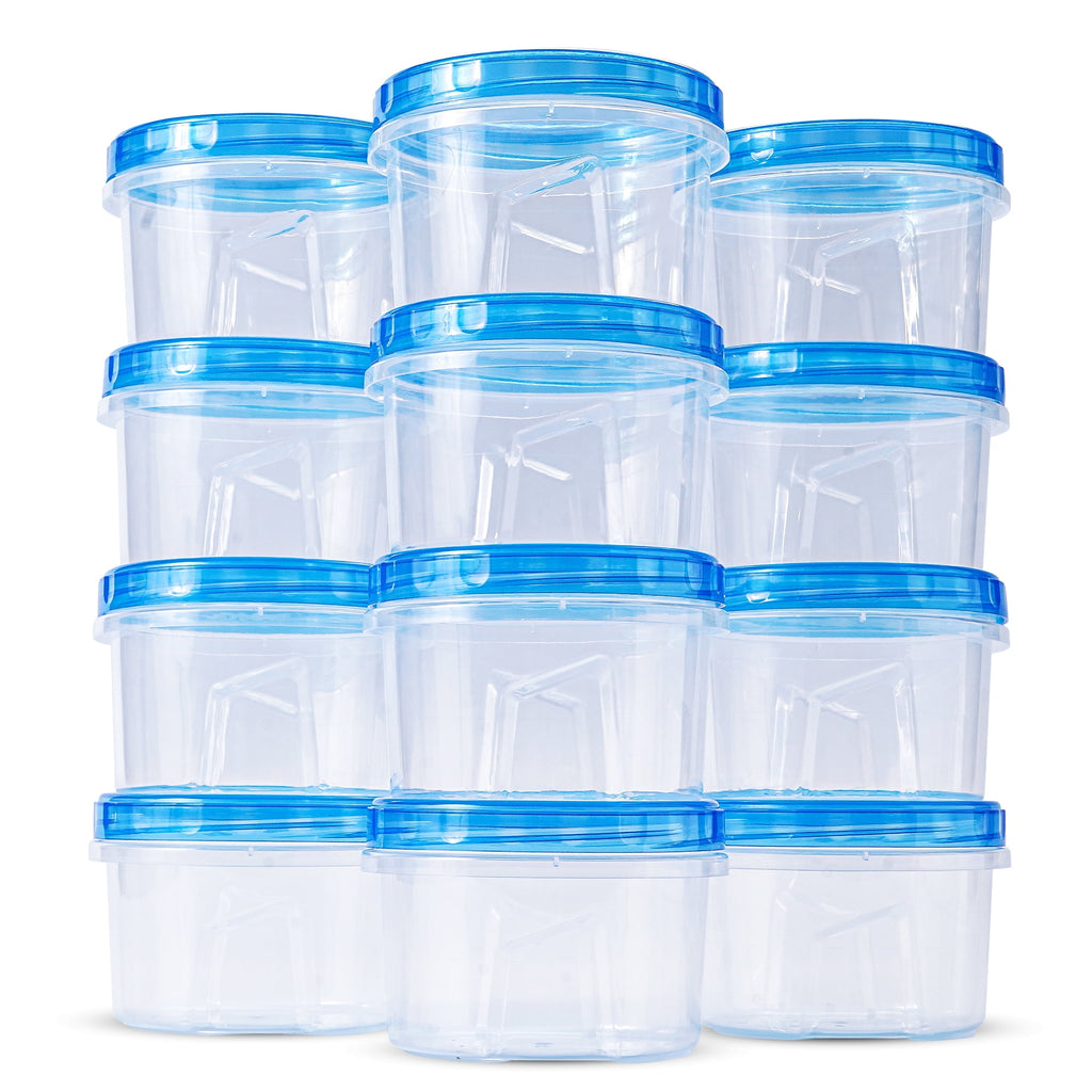 RFAQK 24 PCS Freezer Soup Containers with Lids-12 Plastic 16 oz Deli Containers with 12 Screw Lids-Freezer Safe Storage Containers with Twis - Image 5