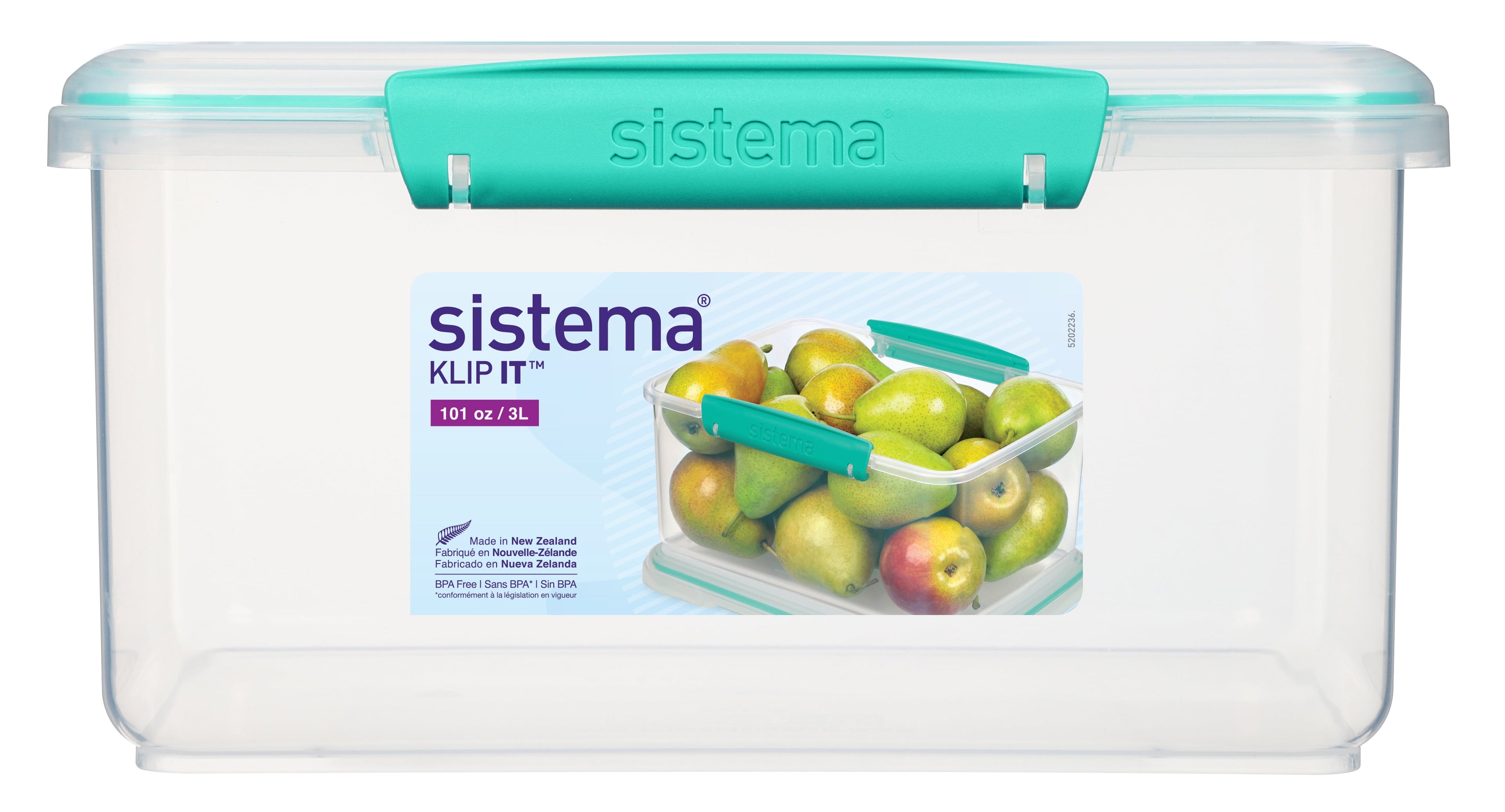 Sistema Klip-It Rectangle 3 L Plastic Food Storage Container - Image 2