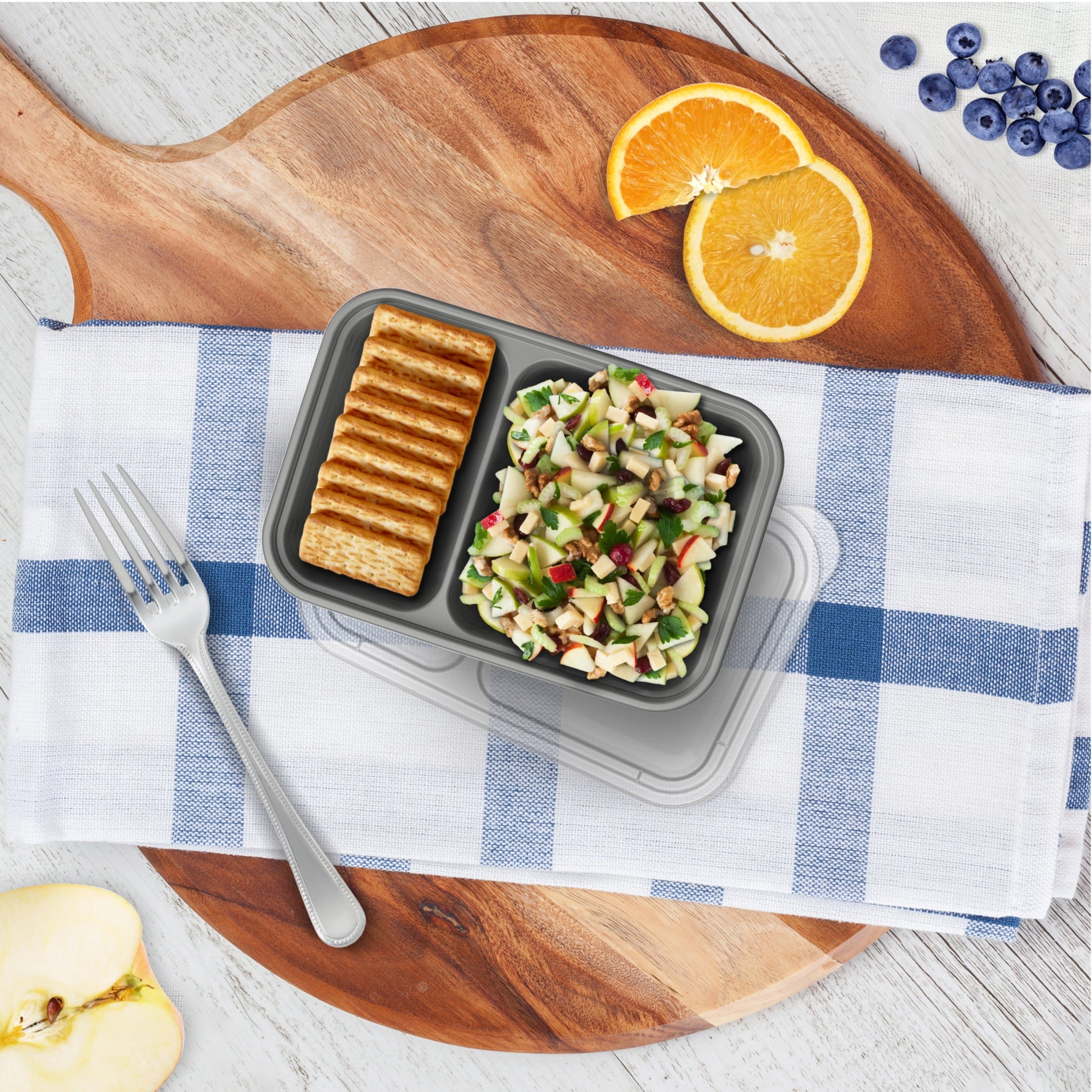 Bentgo Compartment Snack Containers Plastic 4.2 × 6.1 × 2.3 inches Silver - Image 6