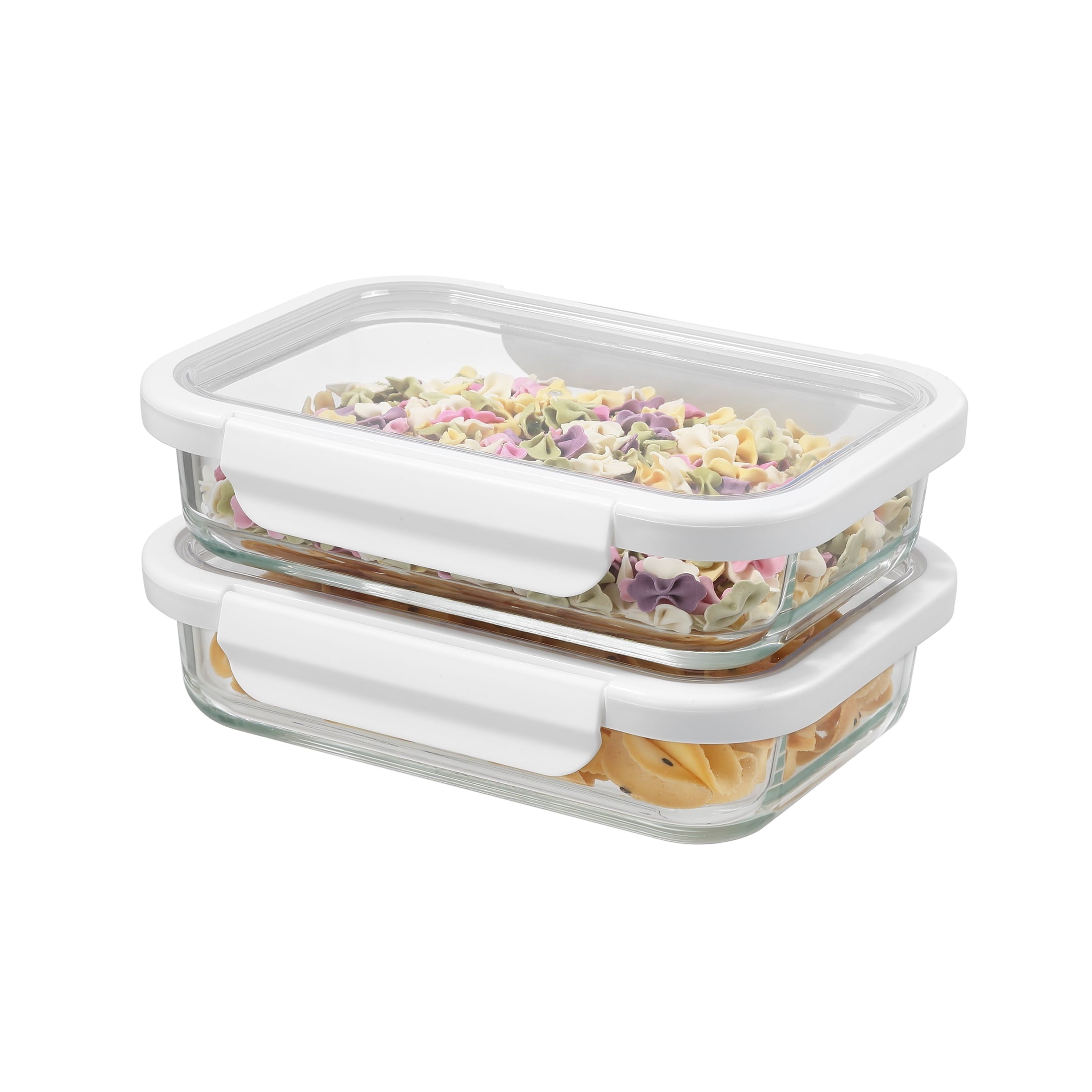 Better Homes & Gardens 2.3Cup Rectangle Glass Food Storage Container with Tritan Lid. Set of 2, 4 Pieces, Best Used for Leftover Storage and - Image 2