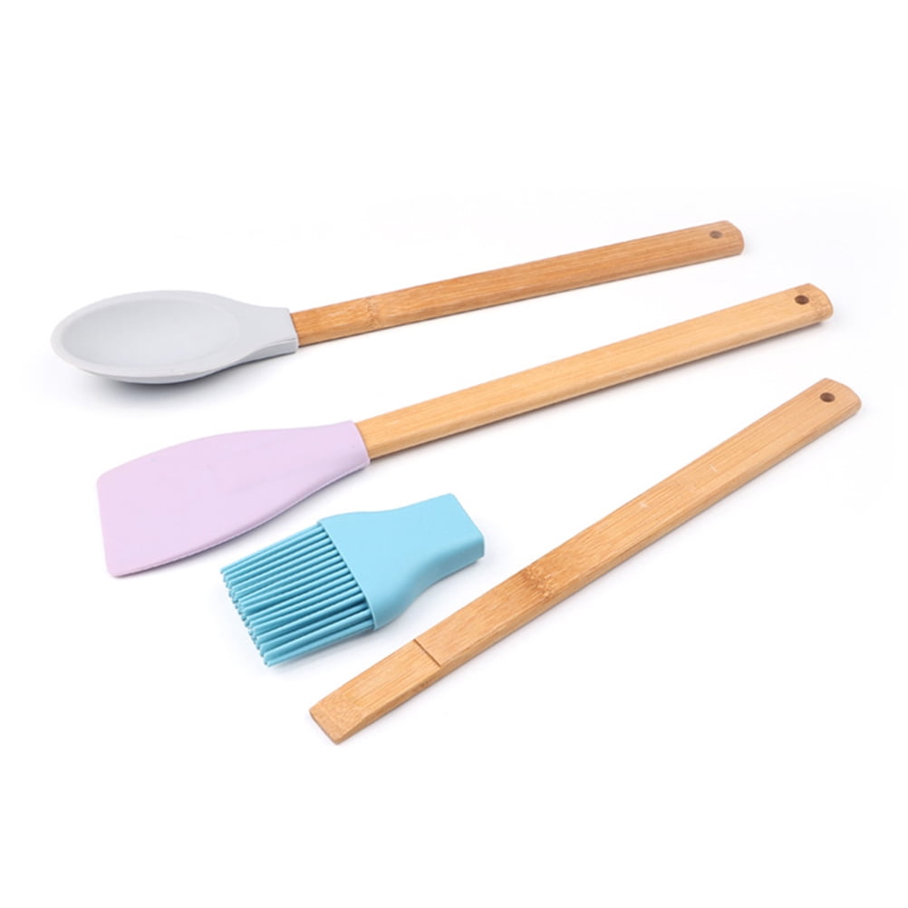 3Pcs Tools Set Heat Resistant Silicone Spatula Spoon Brush Kitchen Utensil For Cooking - Image 6