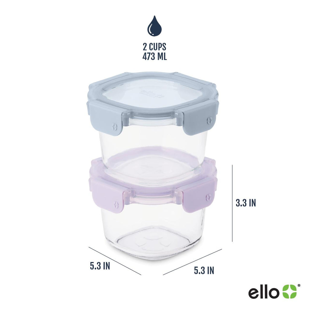 Color Lock Clear Glass Leak-Proof Food Storage Container (2 Count) - Image 5
