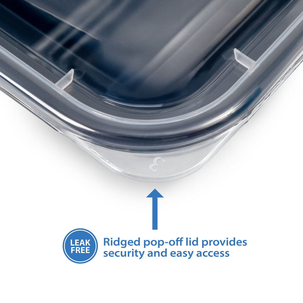 5-Pack Prep Containers with 2 Compartments and Lids, BPA-Free, Microwave & Dishwasher Safe, Made for Family s and Eas... - Image 6