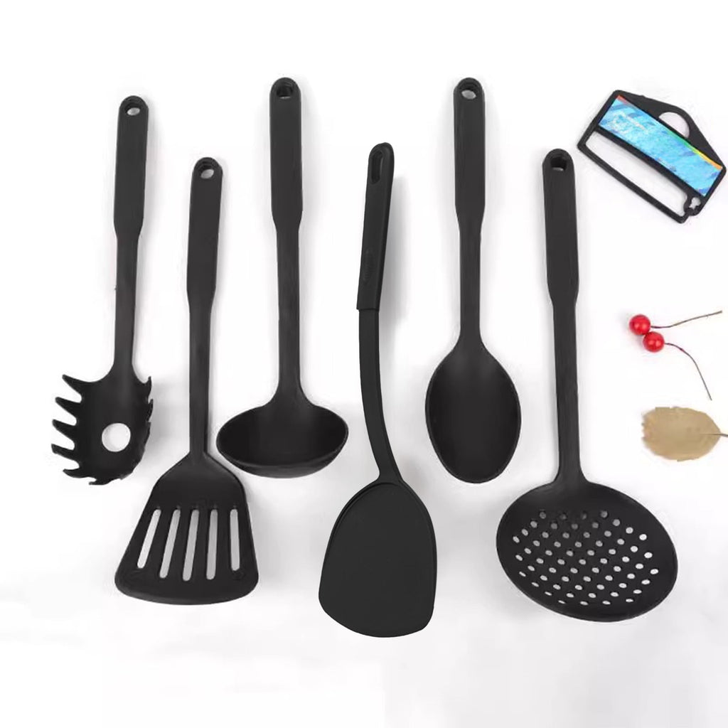 Kitchen Utensils Set,Nylon Cooking Utensils Set of 6,Non Toxic & Non Scratch Cooking Tools for Non Stick Cookware inc... - Image 6