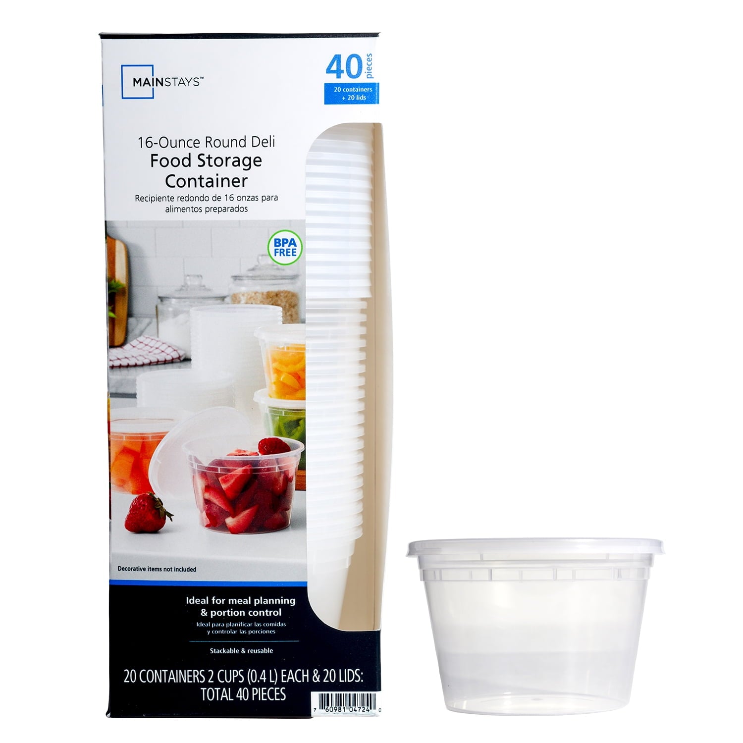 (3 pack) 40 Piece 16oz Plastic Deli Container, Ideal Use for Meal Prep and Batch Cooking - Image 2